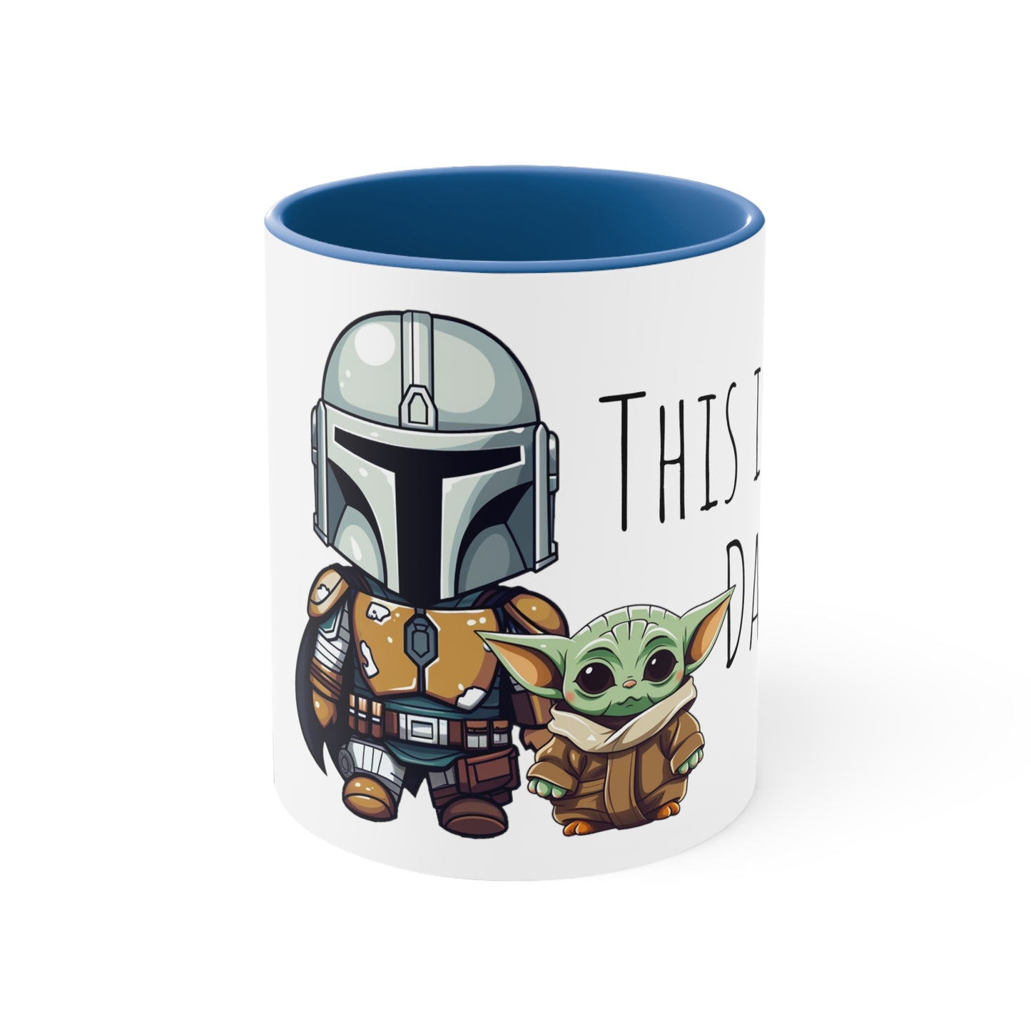 Cute Mandalorian and Baby Yoda Grogu Mug: The Perfect Dad Duo - Father's Day Special