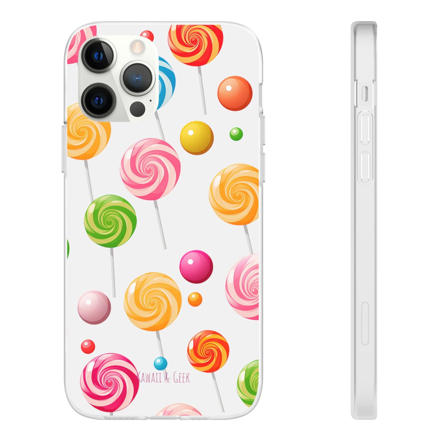 Vibrant Lollypop Array - Flexi Transparent Phone Case