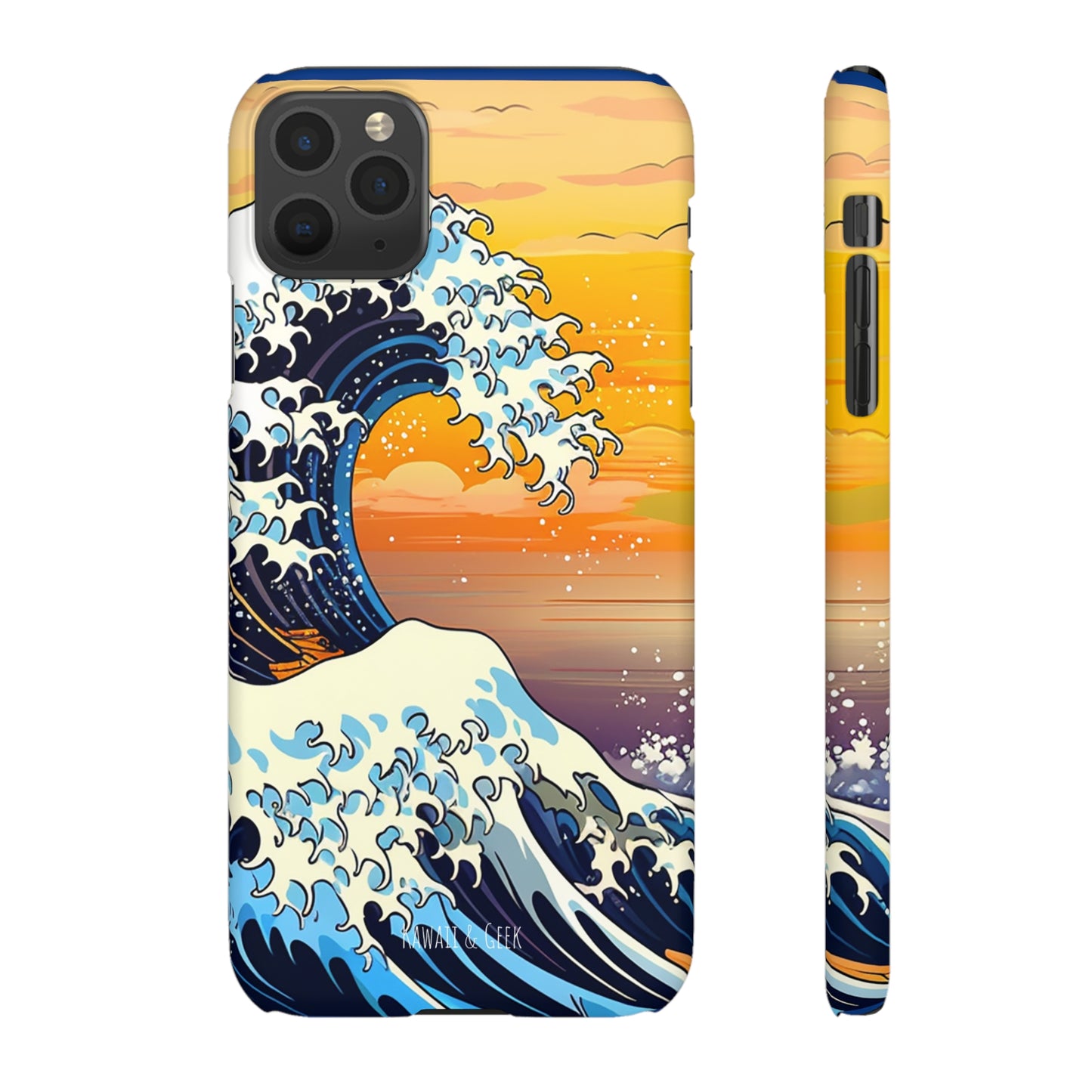 Sunset Big Wave Phone Case - Embrace the Majestic Hokusai Style in Your Hands