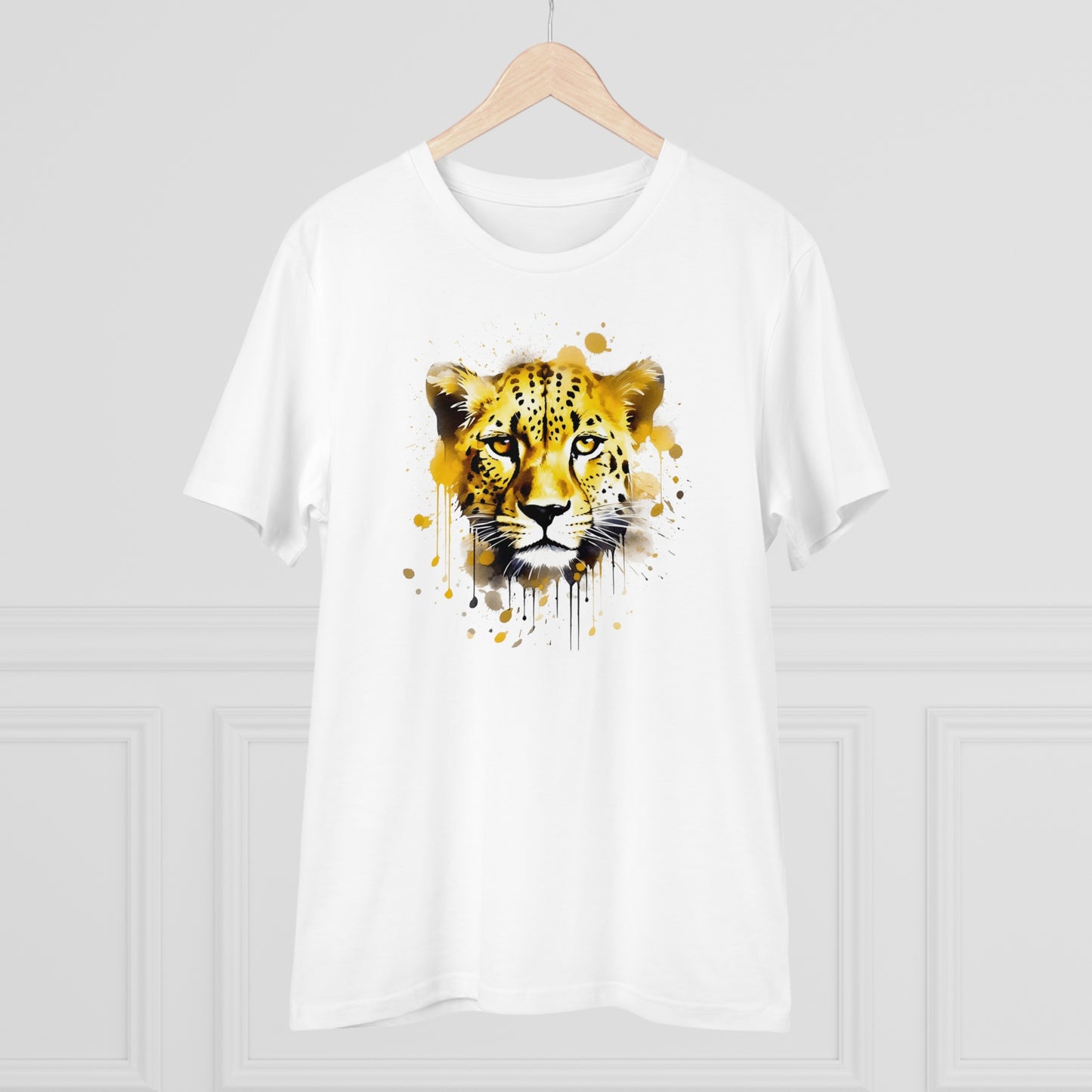 Cheetah T-Shirt in Watercolor Style - Unisex and Eco-Friendly - Embrace Wildlife with Style and Sustainability