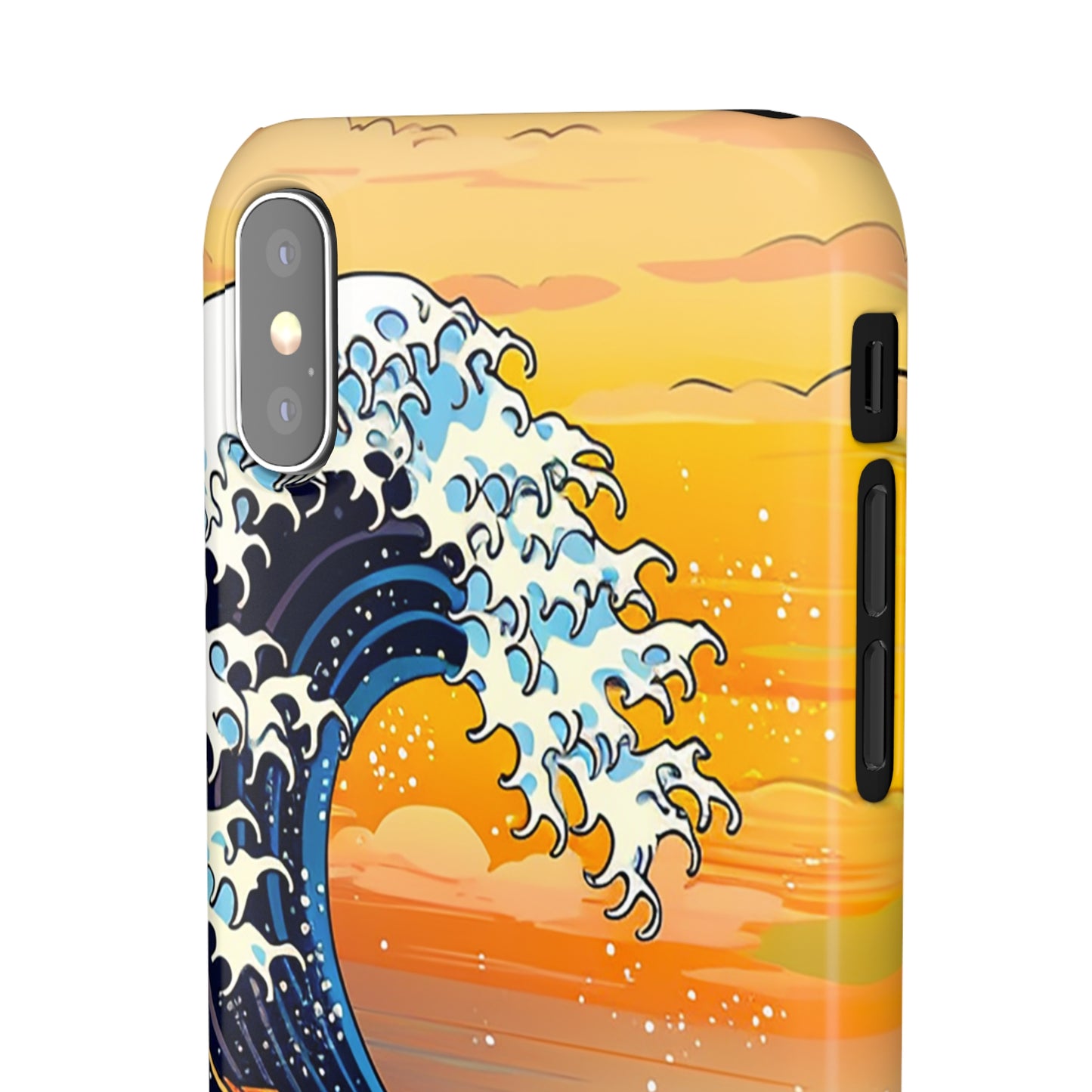 Sunset Big Wave Phone Case - Embrace the Majestic Hokusai Style in Your Hands