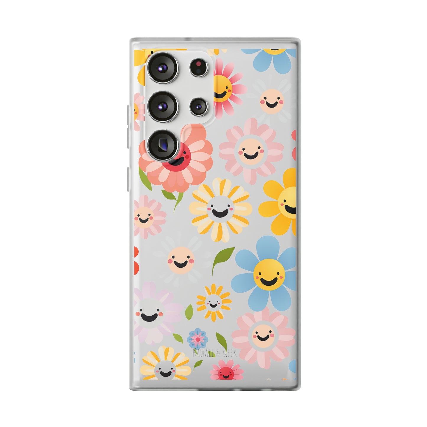 Kawaii Flowers Flexi Transparent Phone Case