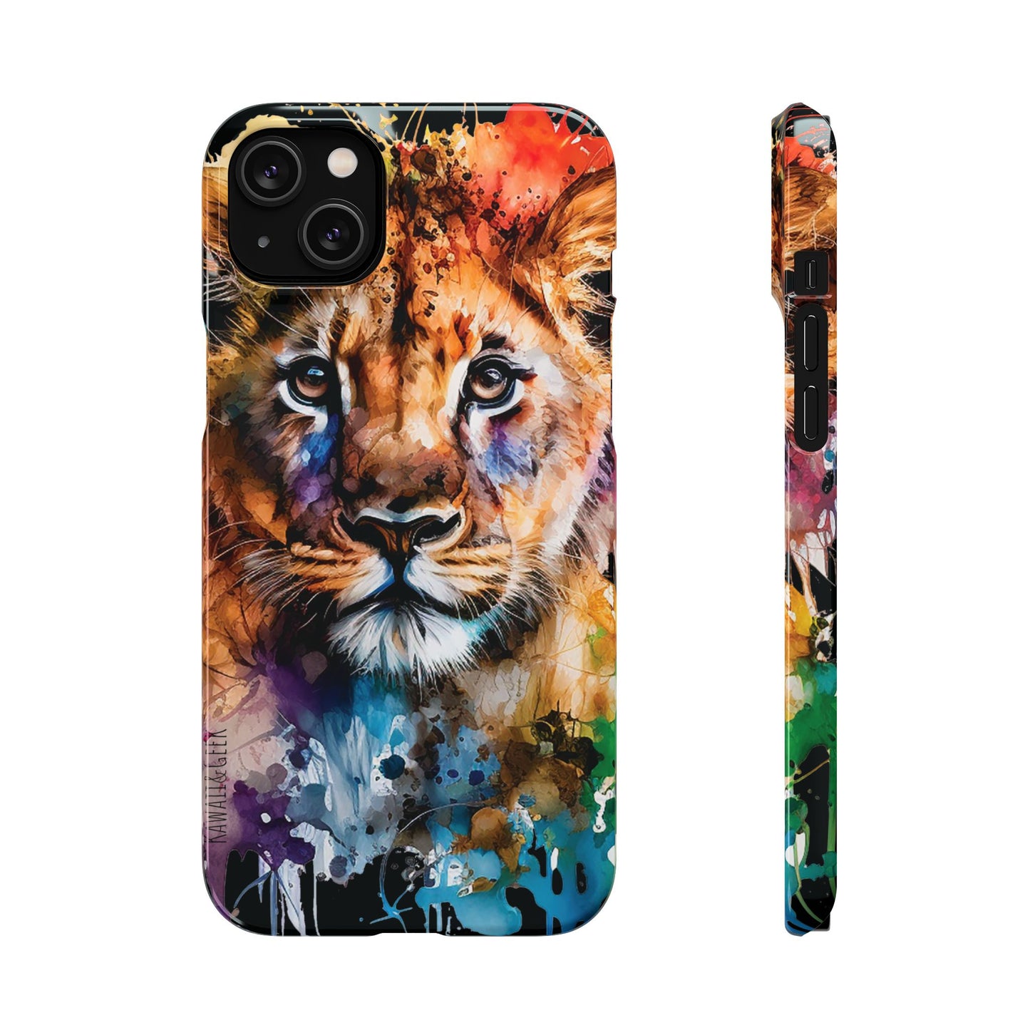 Phone Case Watercolor Lion Cub