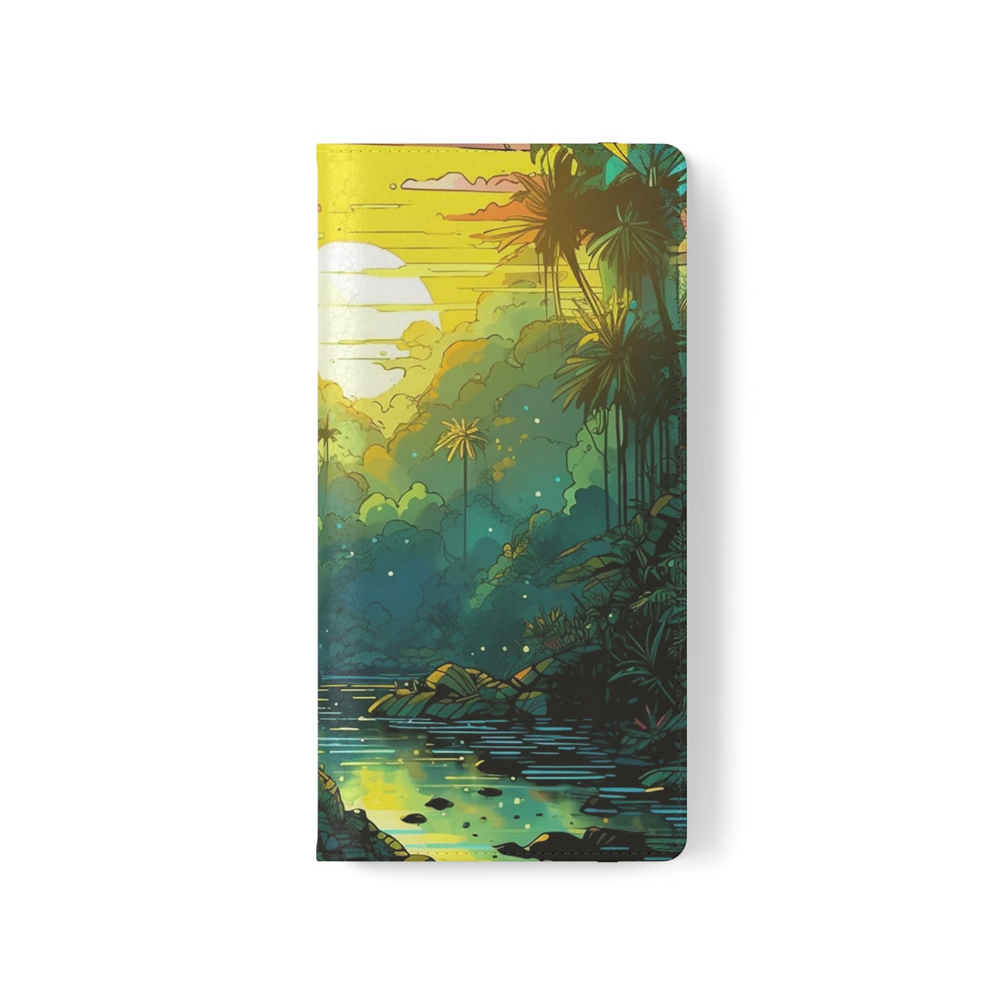 Rainforest at Sunset Flip Phone Case - Capture the Serenity of Nature on Your Device