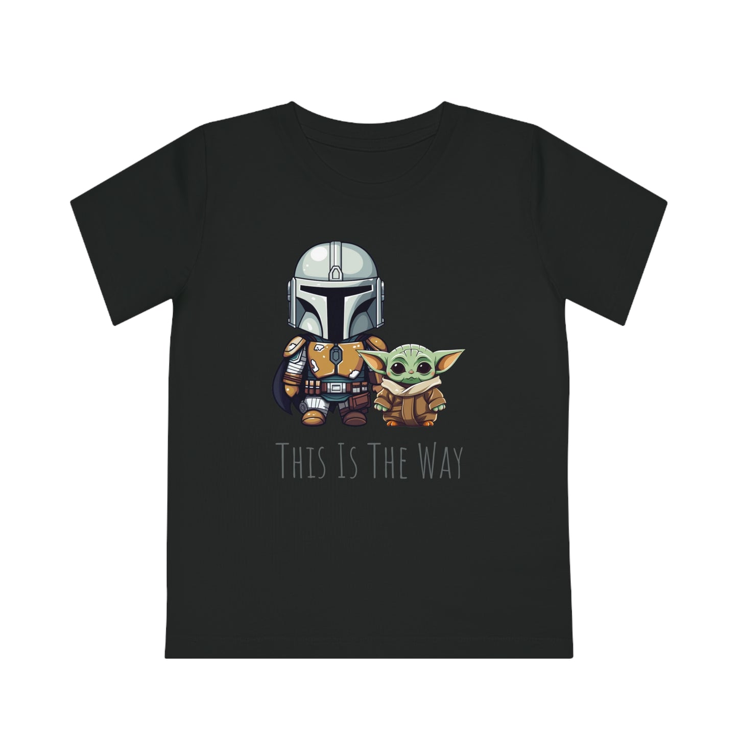 Mandalorian and baby yoda Kids Eco-Friendly T-Shirt - Embrace Galactic Adventures