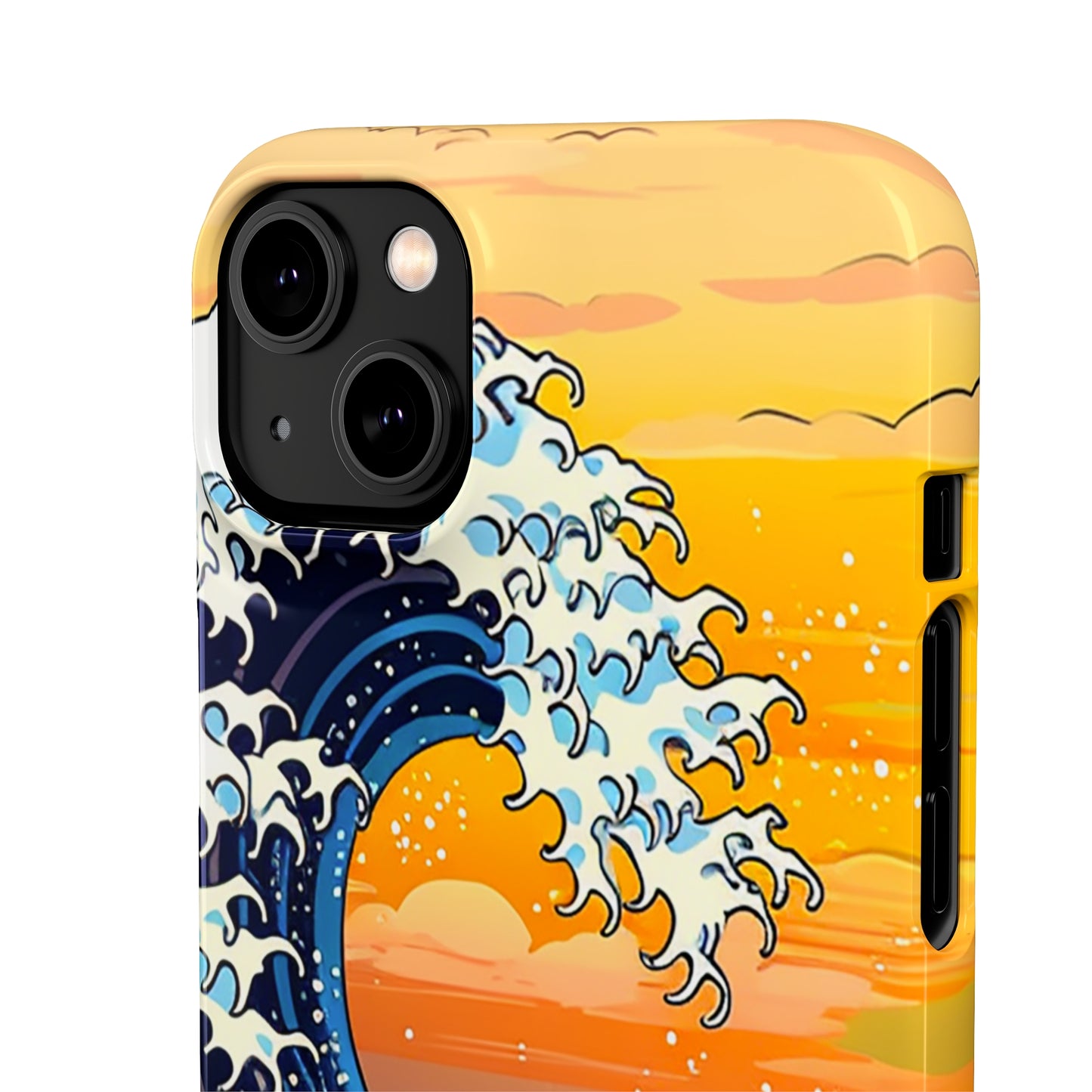 Sunset Big Wave Phone Case - Embrace the Majestic Hokusai Style in Your Hands