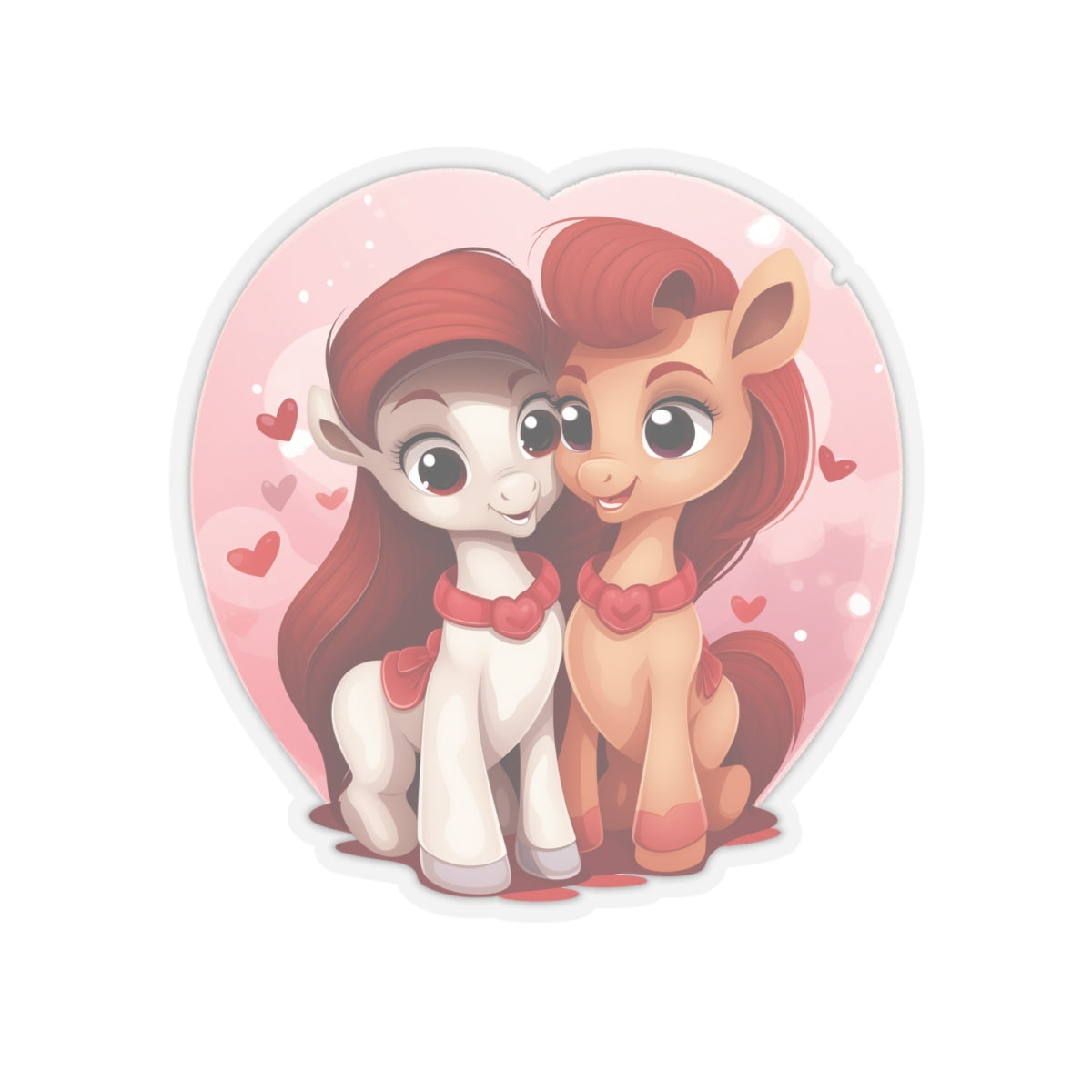 Valentine's Pony Couple Sticker