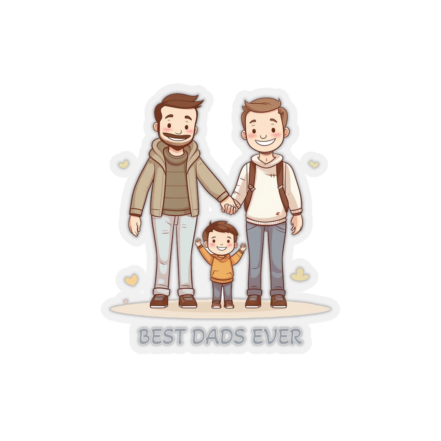 Best Dads Ever LGBT Couple Sticker - Celebrate Father's Day with Love and Inclusivity