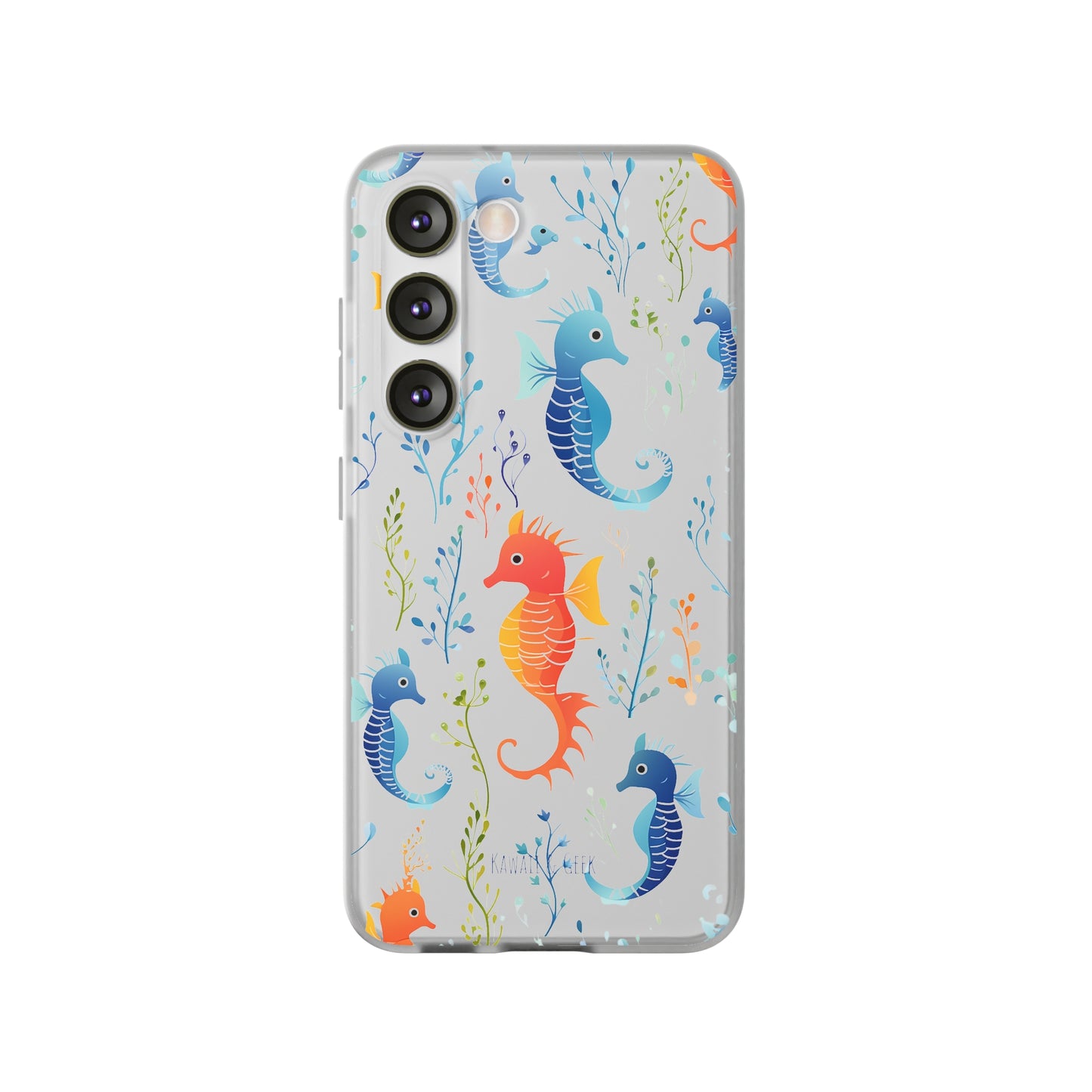 Underwater Seahorse Flexi Transparent phone Case : Dive into Cuteness!