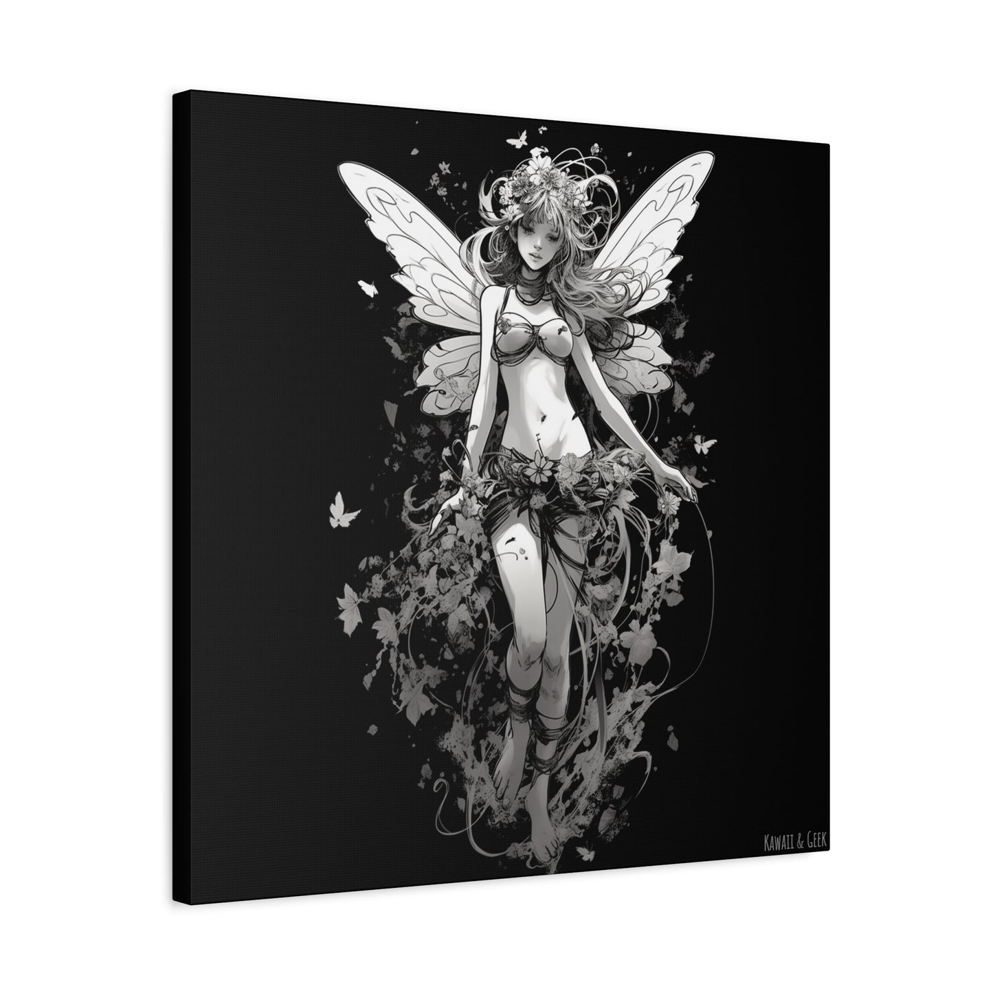 Beautiful Monochrome Fairy Canva - Embrace the Enchanting and Timeless Magic