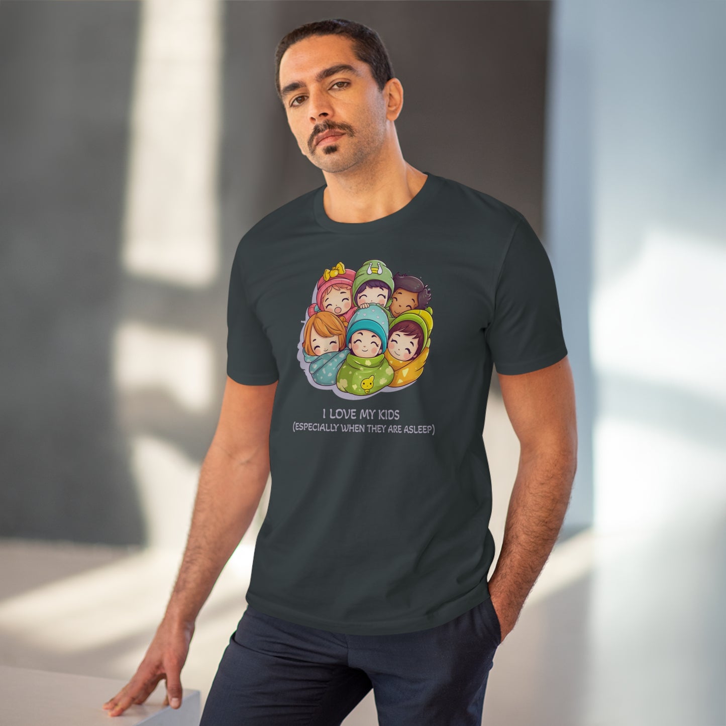 I Love My Kids, Especially When They Are Asleep - Unisex Eco-Friendly T-Shirt - Father's and Mother's Day special