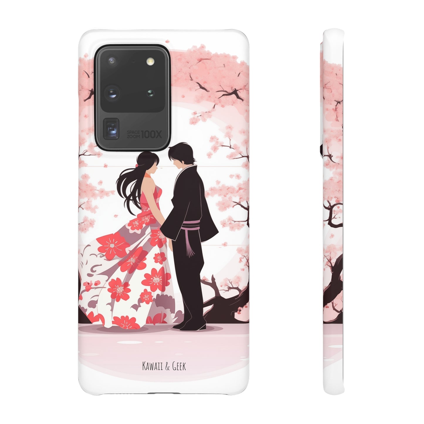 Japanese Blossom Love Premium Phone Case - Valentine's Cherry Tree Design