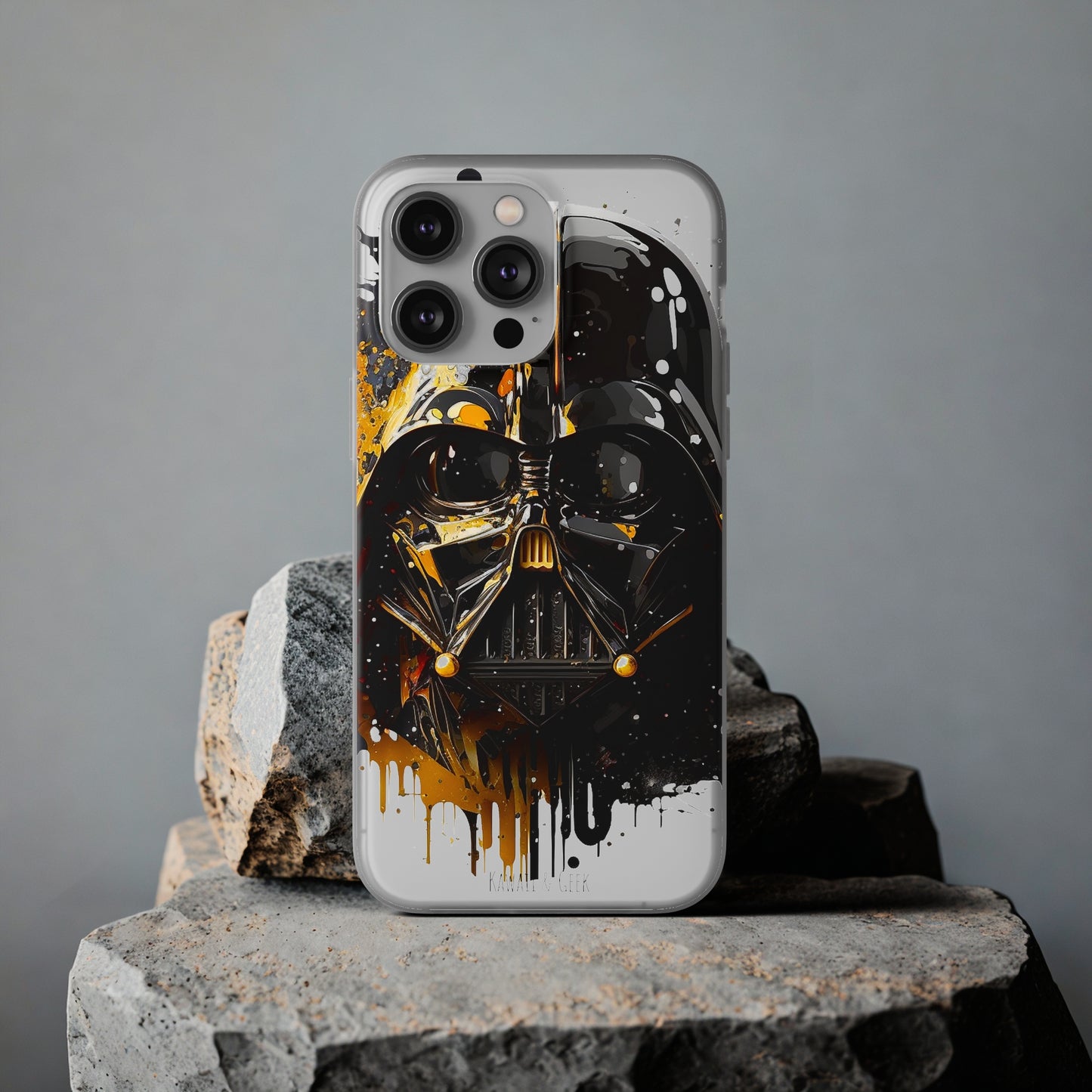 Darth Vader Gold and Black flexi phone Case - Protect Your Phone with Galactic and Artistic Style