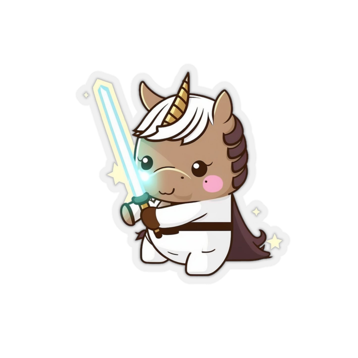 Cute Jedi Unicorn Sticker - Add Some Magical and Unique Style to Your Tech