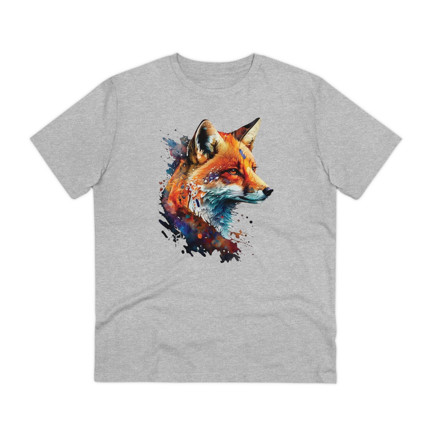 Fox T-shirt - Unisex and Eco-Friendly T-Shirt - Fox in Watercolor Style: Embrace Nature with Style