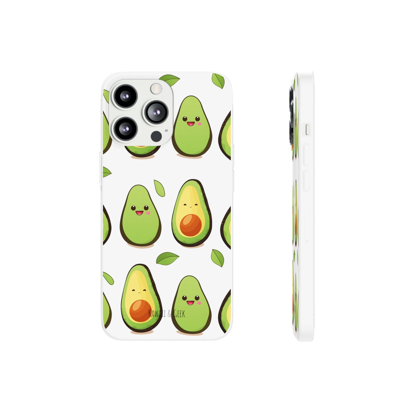 Cute Avocado Transparent Flexi Case: Perfect Blend of Style & Function