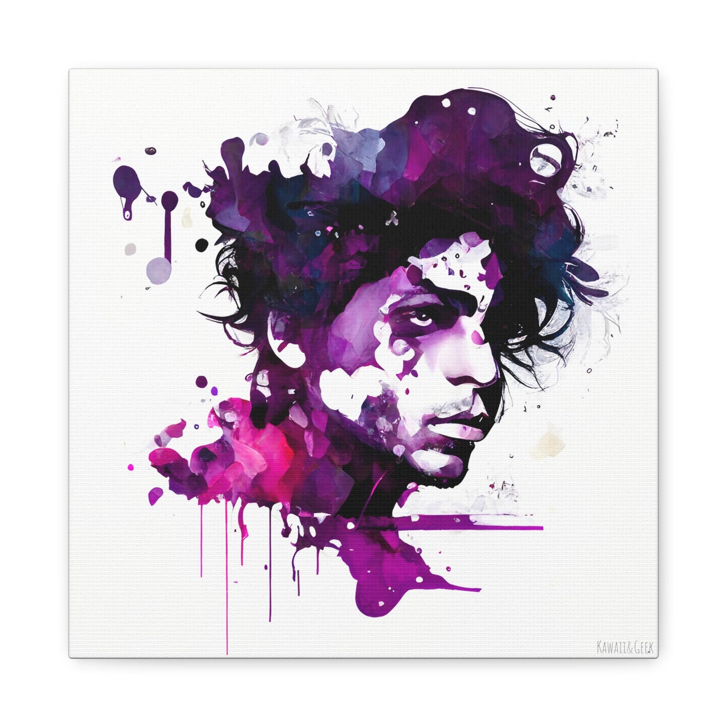 Prince in Purple Rain Watercolor Style Canva - Add Some Artistic and Musical Style to Your Walls