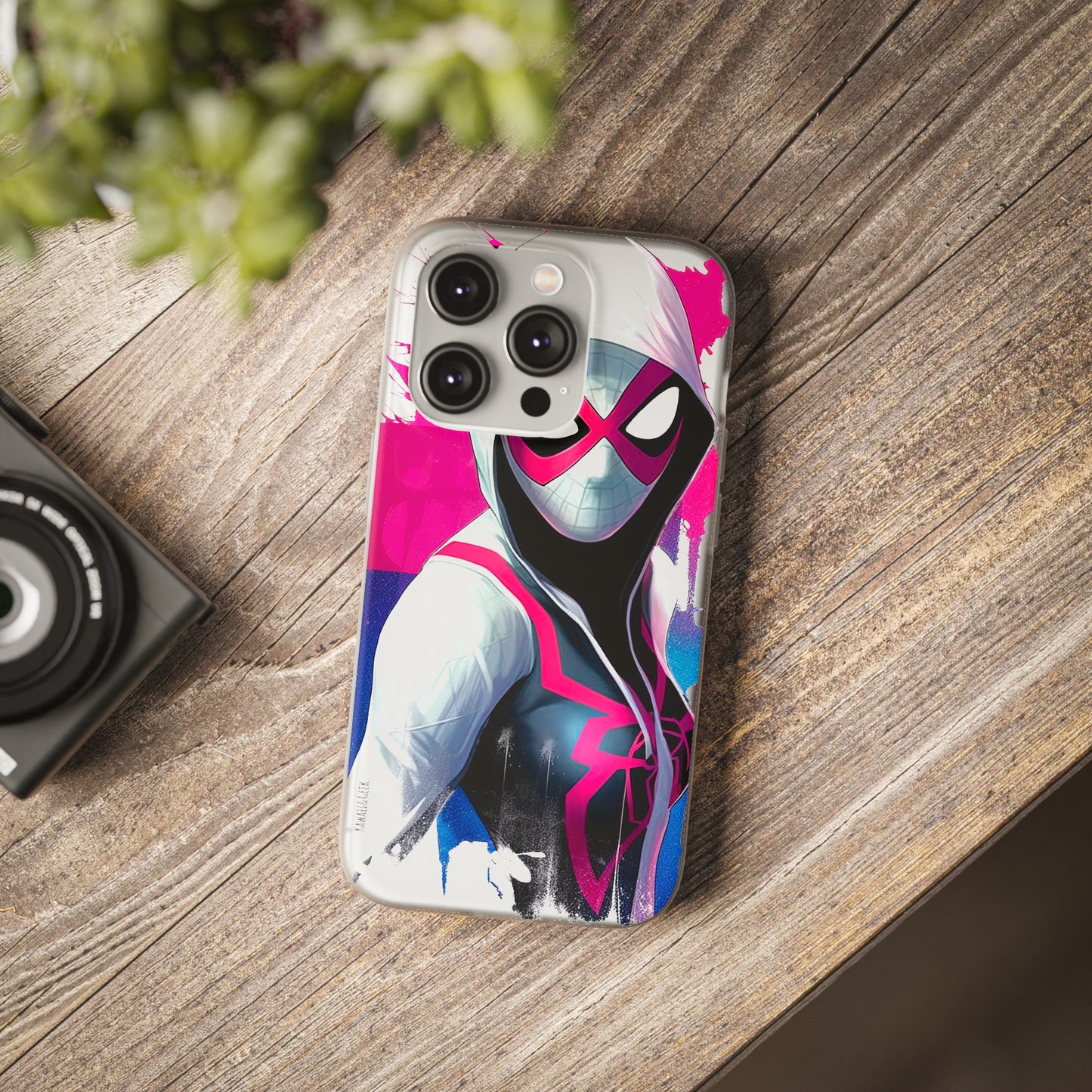 Spider Gwen in Flexi Phone Case - Add Some Colorful and Heroic Style to Your Phone