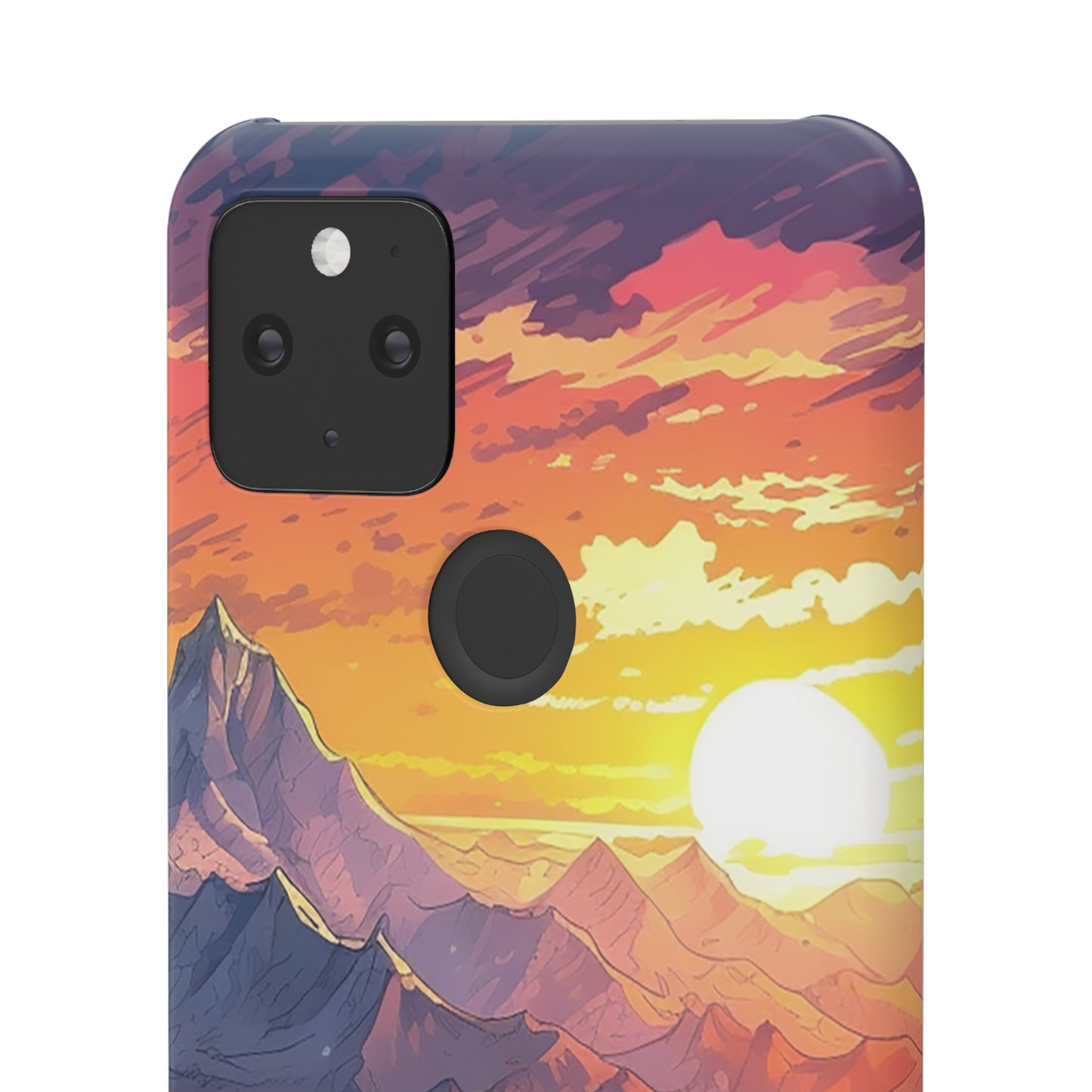 Snowy Mountain Landscape Sunset Phone Case - Embrace the Beauty of Nature on Your Device