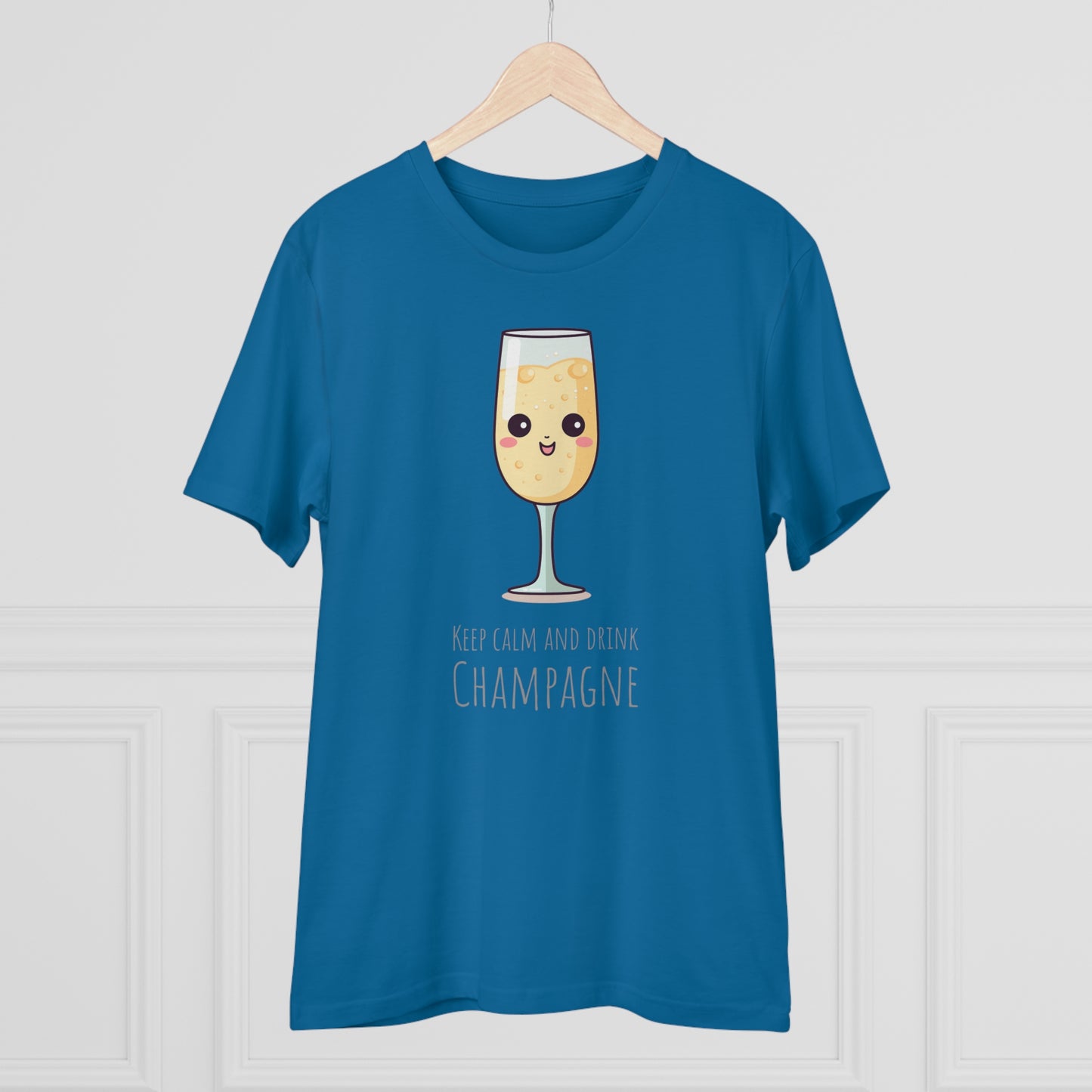 Keep Calm and Drink Champagne T-Shirt - Eco-Friendly Design