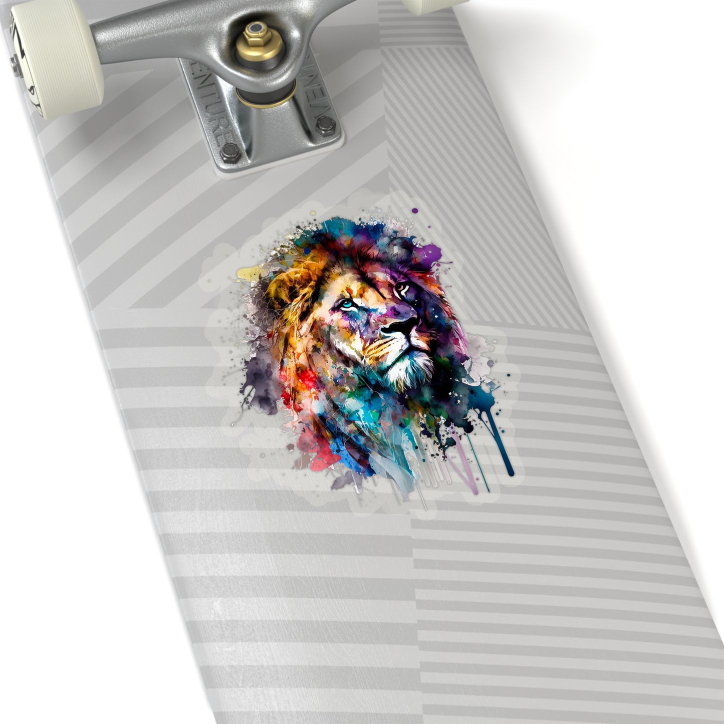 Watercolor Lion Sticker - Add Some Majestic and Unique Style to Your Tech