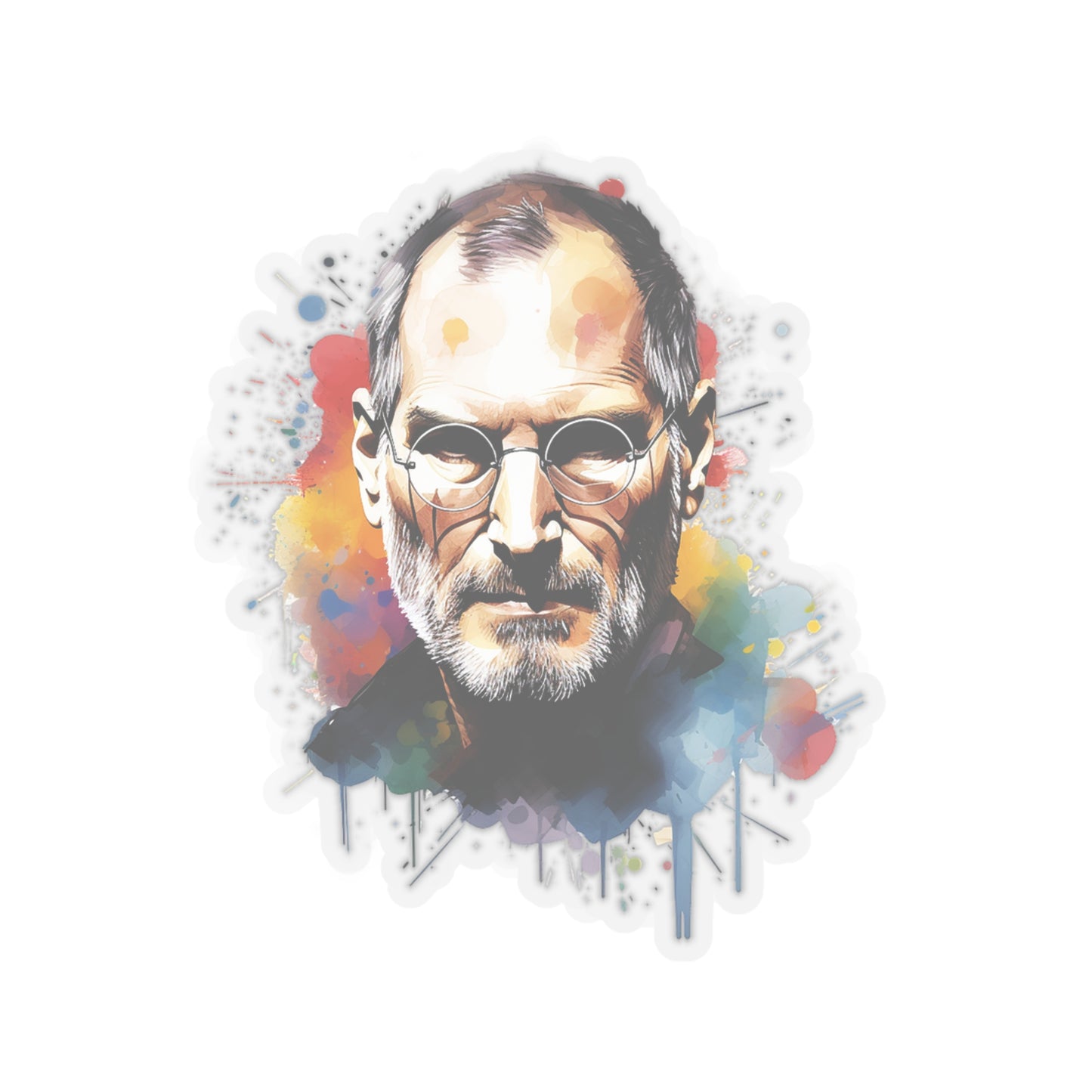 Steve Jobs Watercolor Legacy Sticker