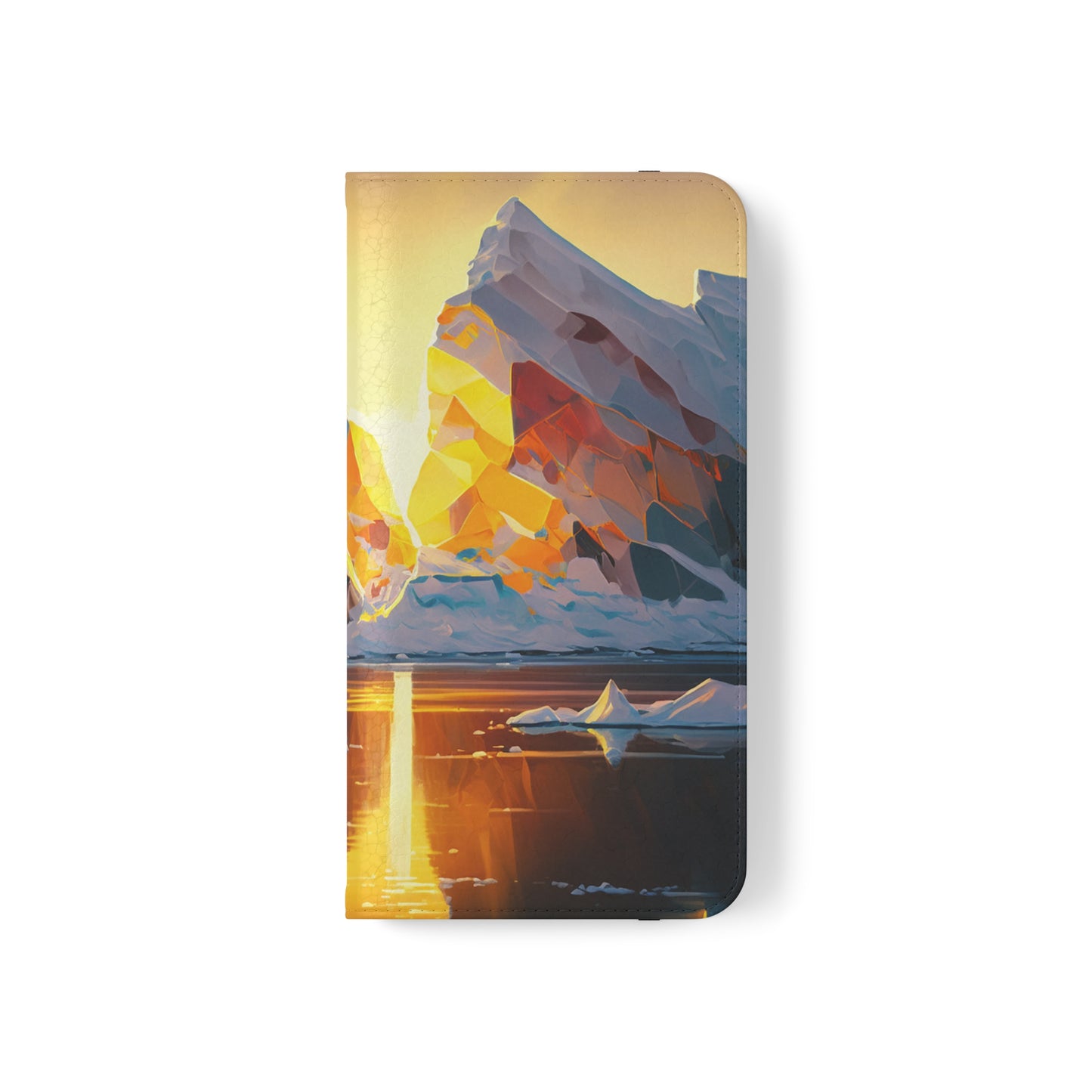 Arctic Landscape and Iceberg at Sunset Flip Phone Case - Capture the Serenity of Nature on Your Device