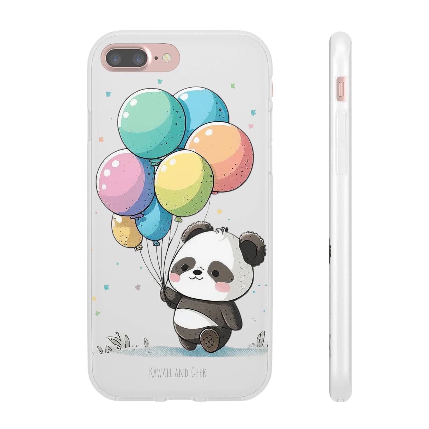 Cute Panda with Balloons flexi Smartphone Case - Add Some Adorable and Protective Style to Your Device