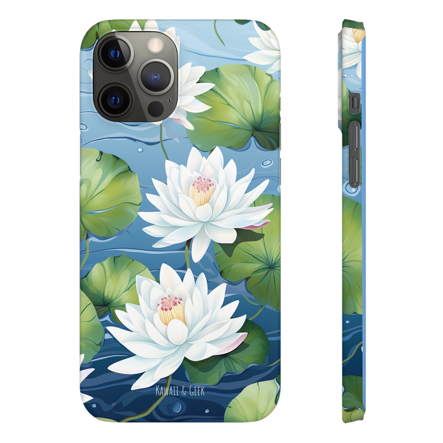 Elegant Water Lilies: Premium Phone Case