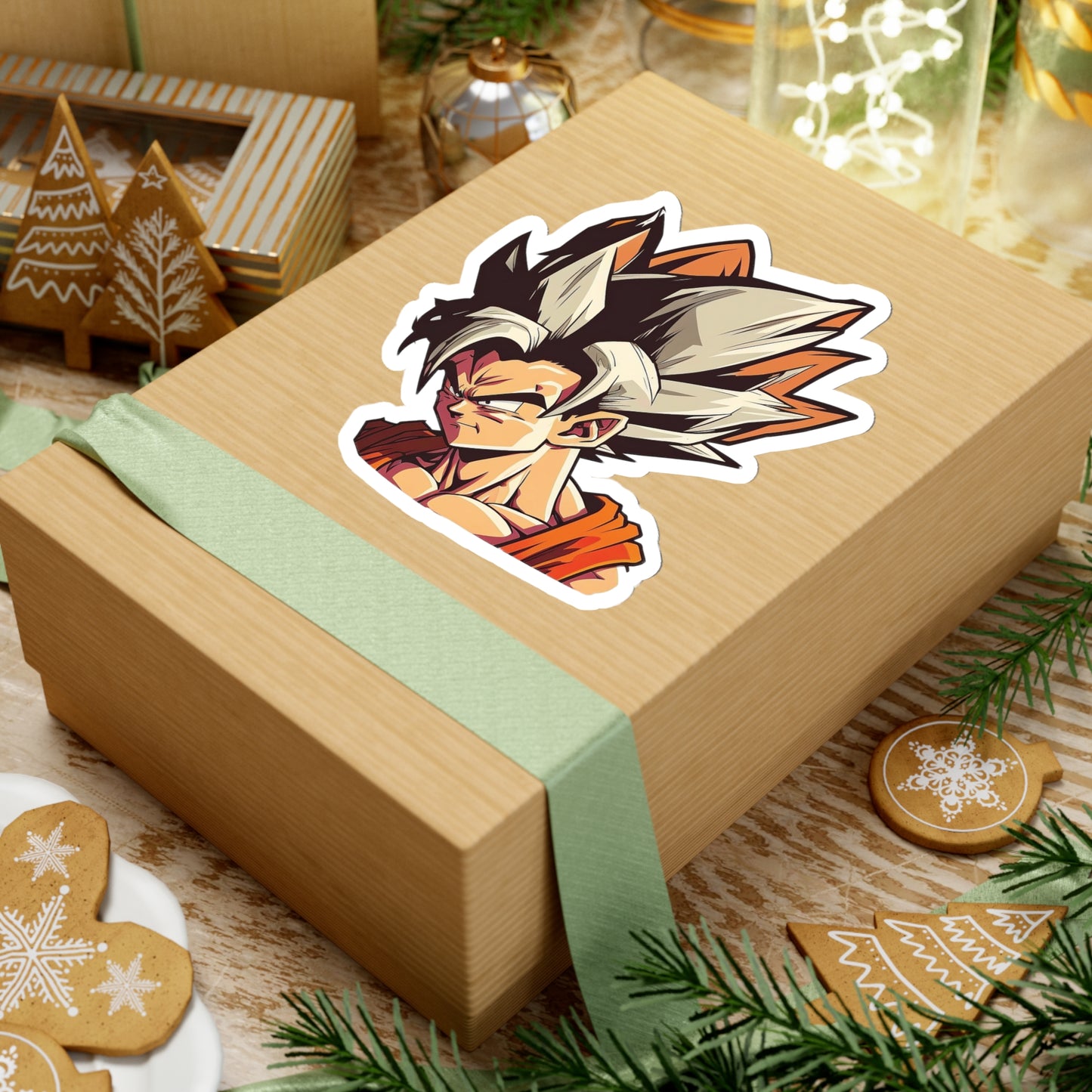 San Goku Sticker - Add Some Powerful and Intense Style to Your Tech- Dragon Ball