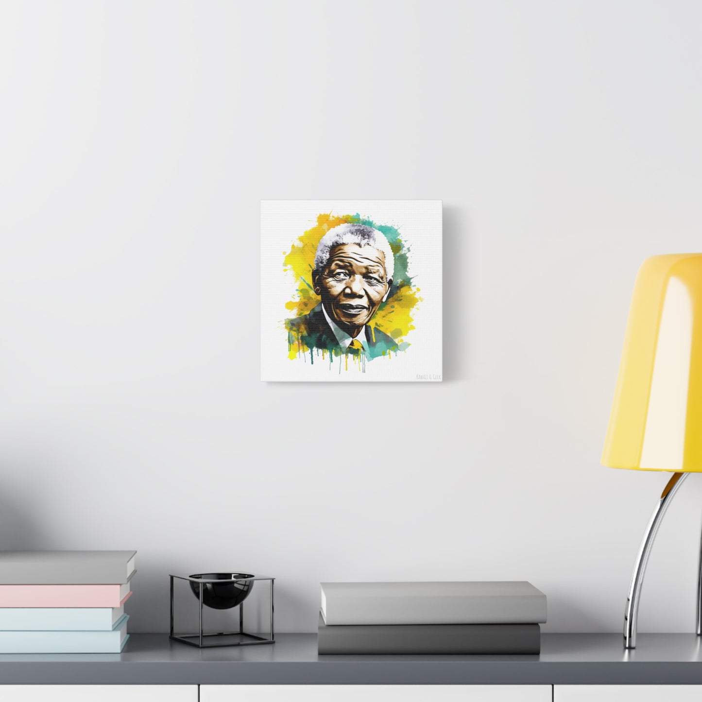 Nelson Mandela Canvas - Inspiring Leadership in Vivid Hues