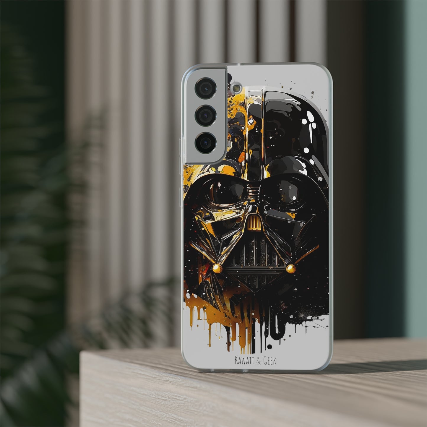 Darth Vader Gold and Black flexi phone Case - Protect Your Phone with Galactic and Artistic Style