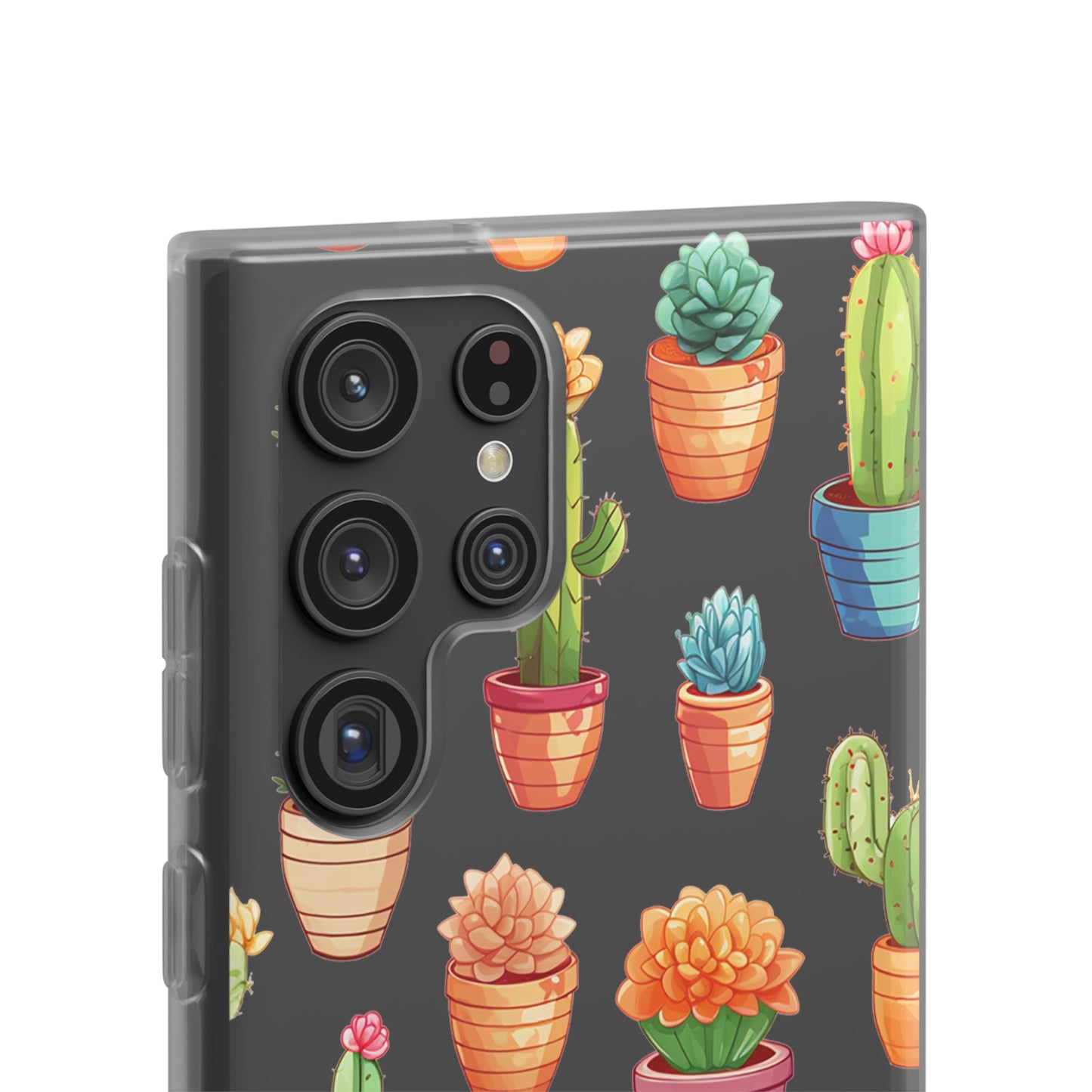 Charming Cactus Flexi and semi Transparent Phone Case