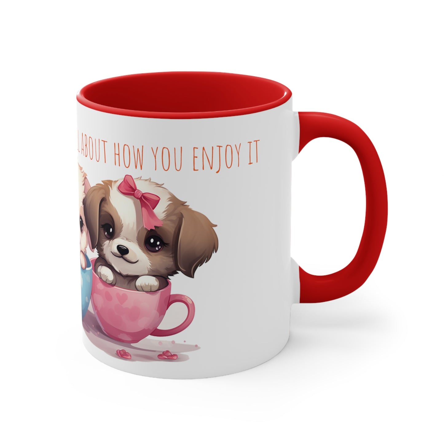 Cute Puppies Tea Mug: "Life is Like a Cup of Tea"