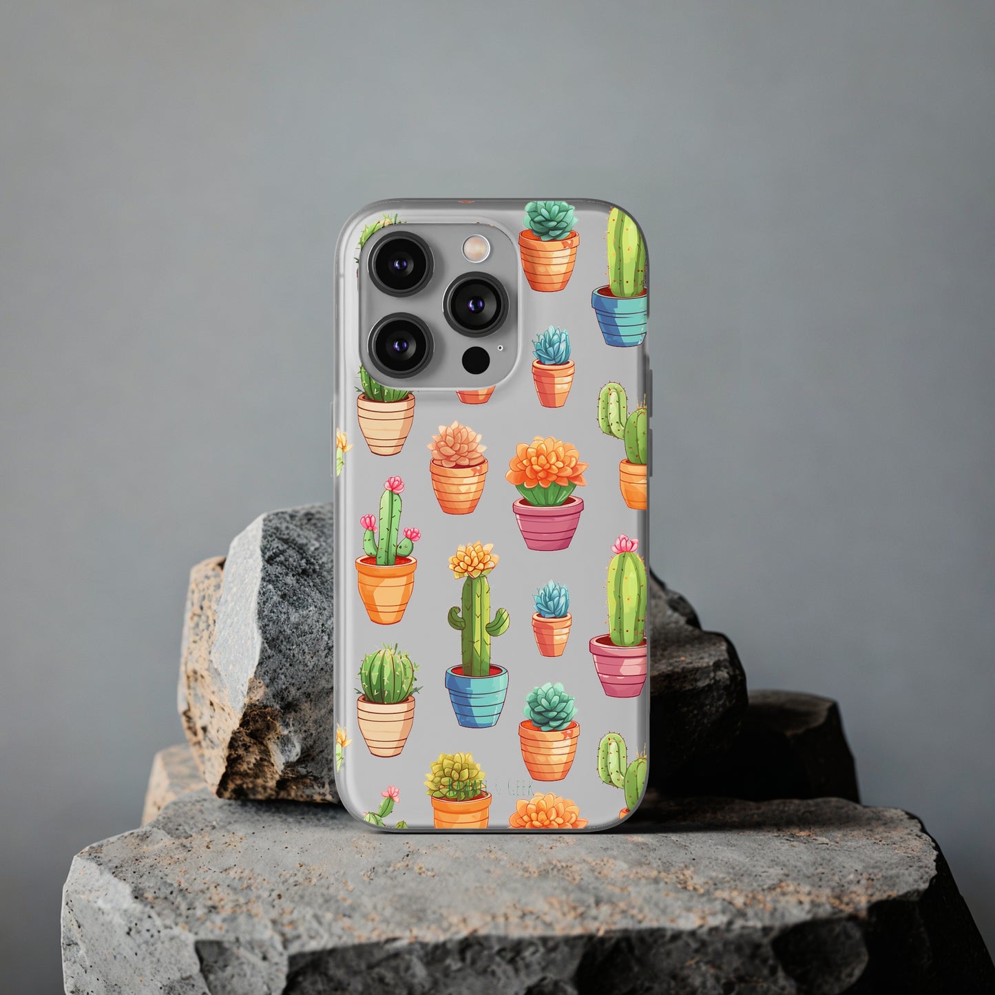 Charming Cactus Flexi and semi Transparent Phone Case