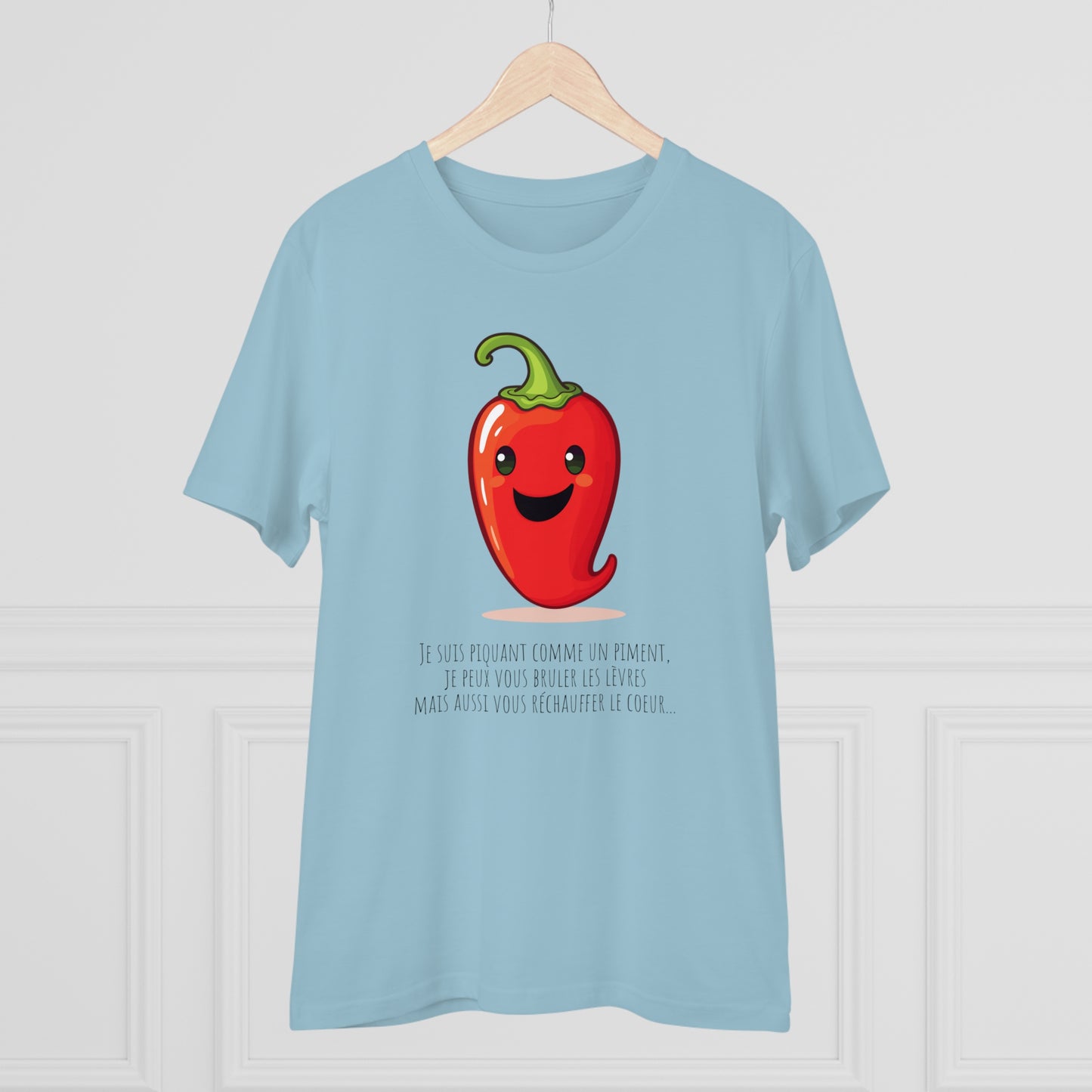 Cute and Smiling Red Hot Pepper Eco-Friendly T-Shirt - FRENCH