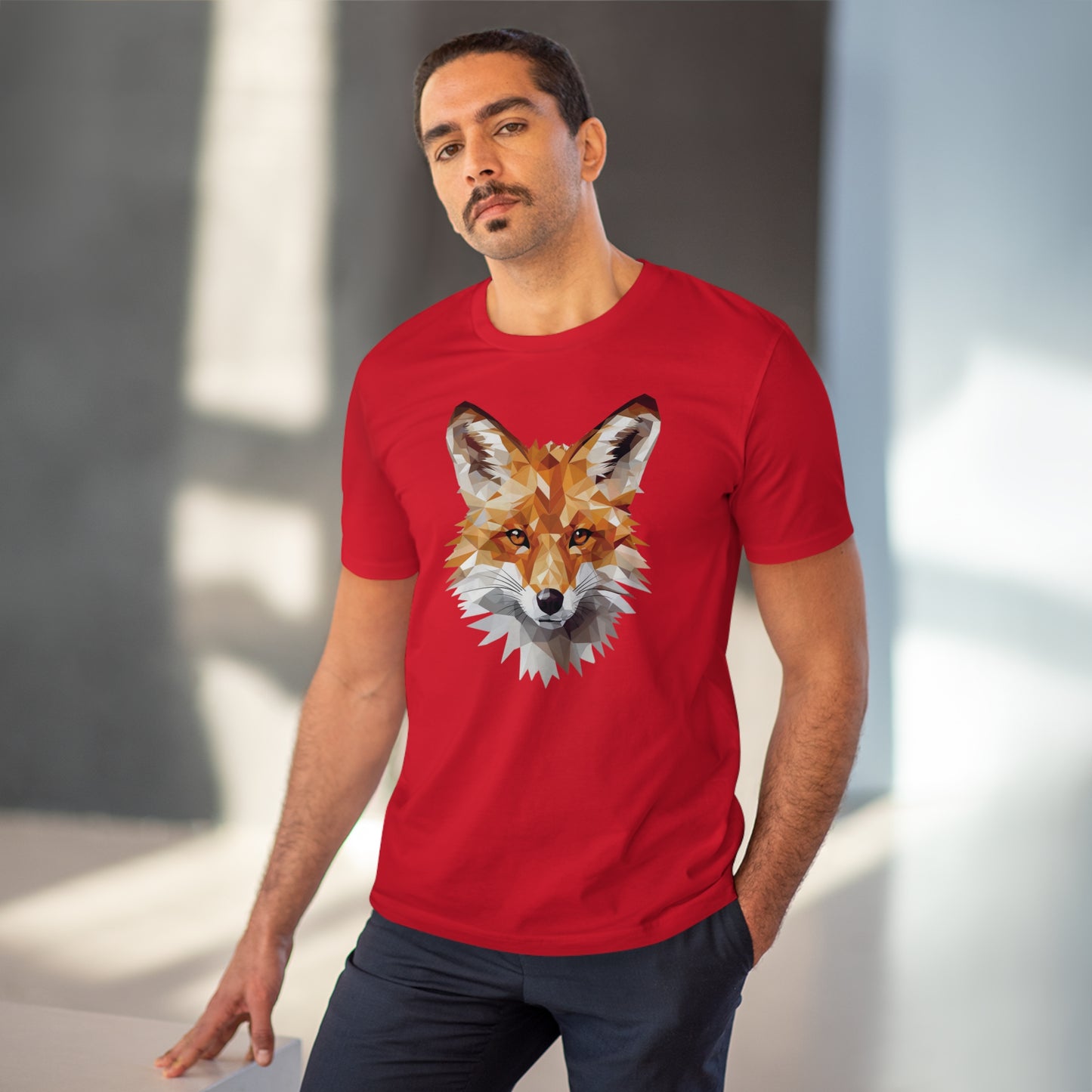 Fox Polygonal T-Shirt - Embrace Sly Charm