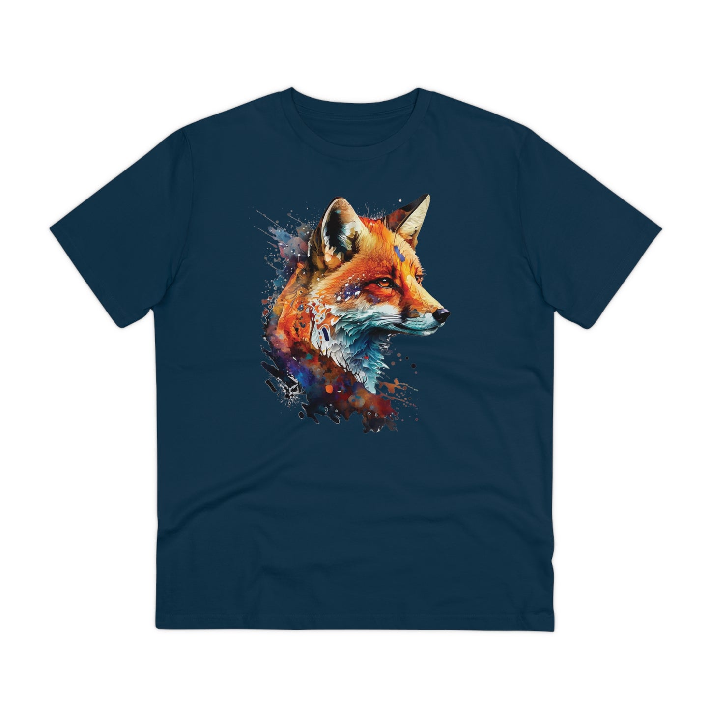 Fox T-shirt - Unisex and Eco-Friendly T-Shirt - Fox in Watercolor Style: Embrace Nature with Style