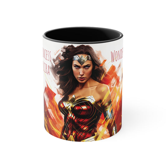 Wonder Woman Geometric Bicolor Mug - Diana, Princess of Themyscira