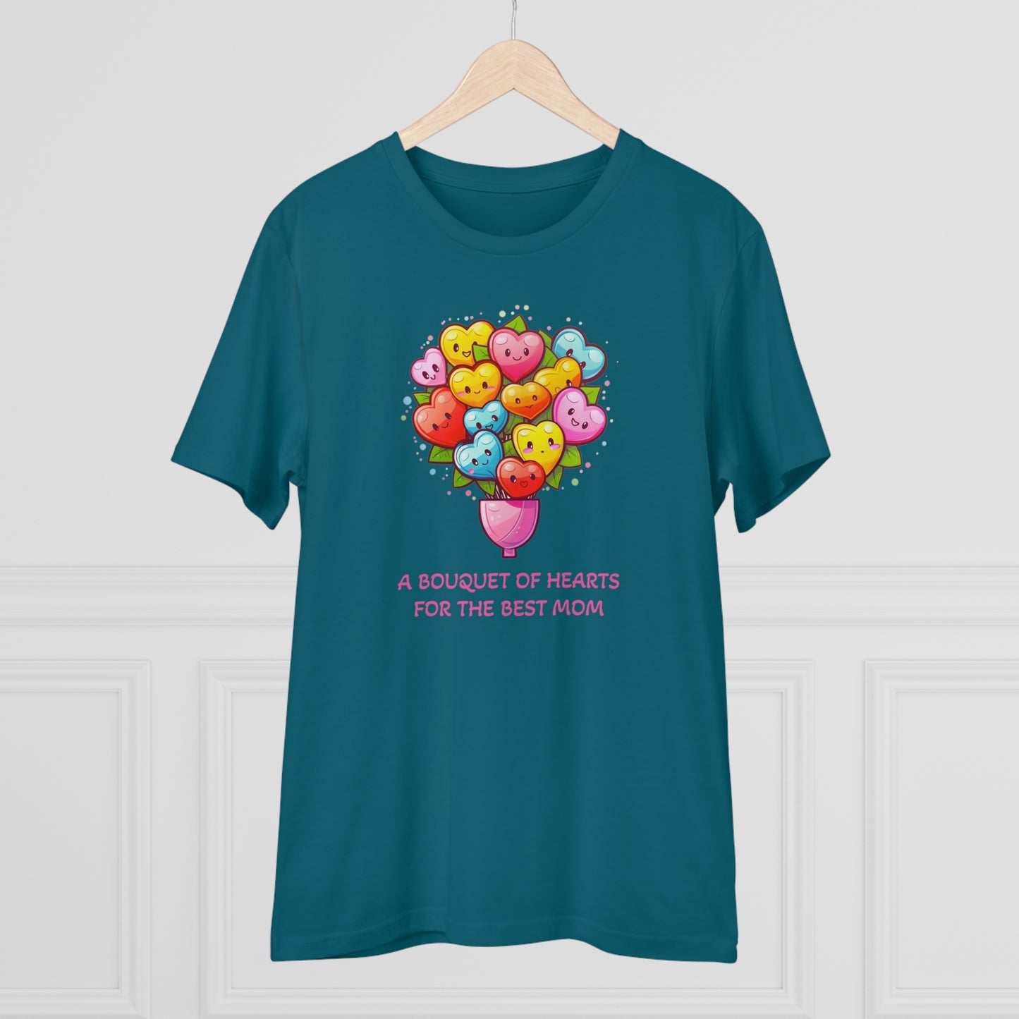 Bouquet of Hearts for the Best Mom" Unisex Eco-Friendly T-Shirt - Celebrate Mother's Day with Style and Sustainability