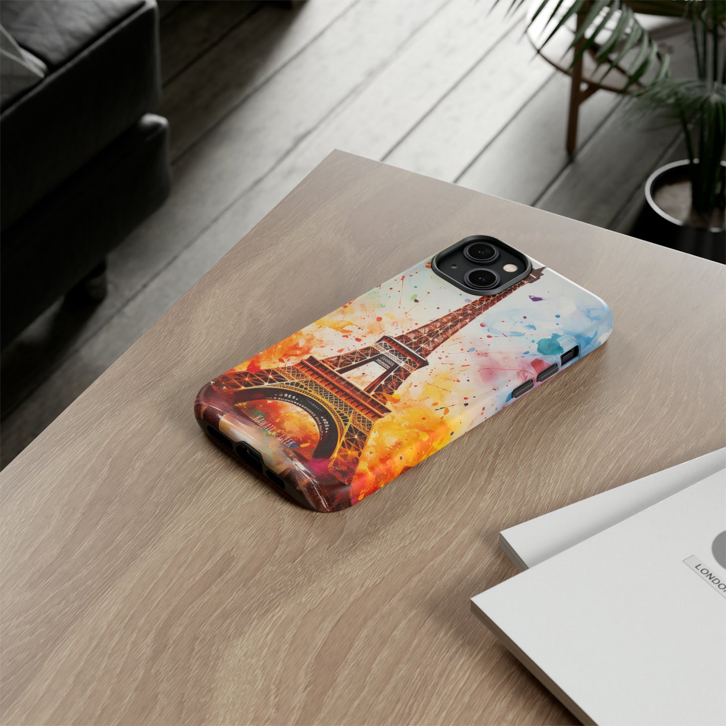 Eiffel Tower Painting Tough Phone Case - for Paris lovers