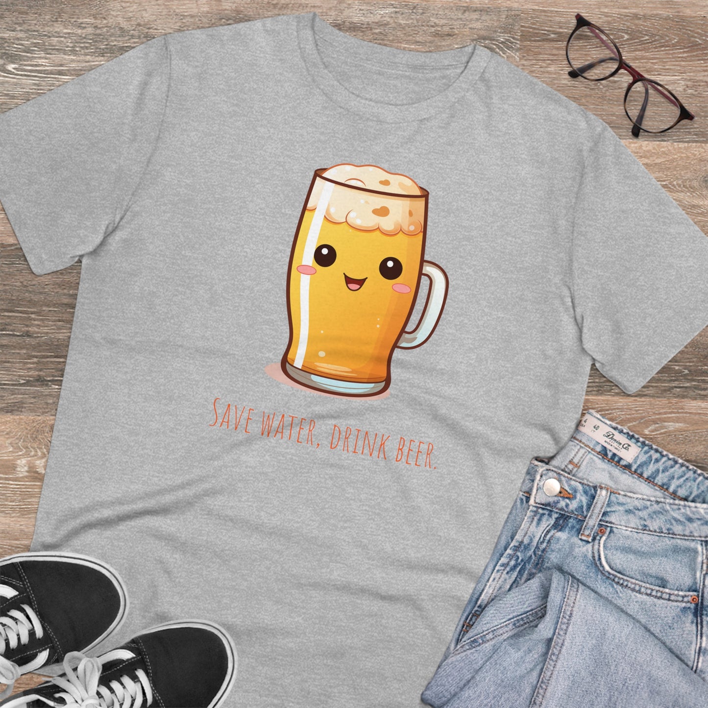 Eco-Friendly Unisex Beer T-Shirt - 'Save Water, Drink Beer'