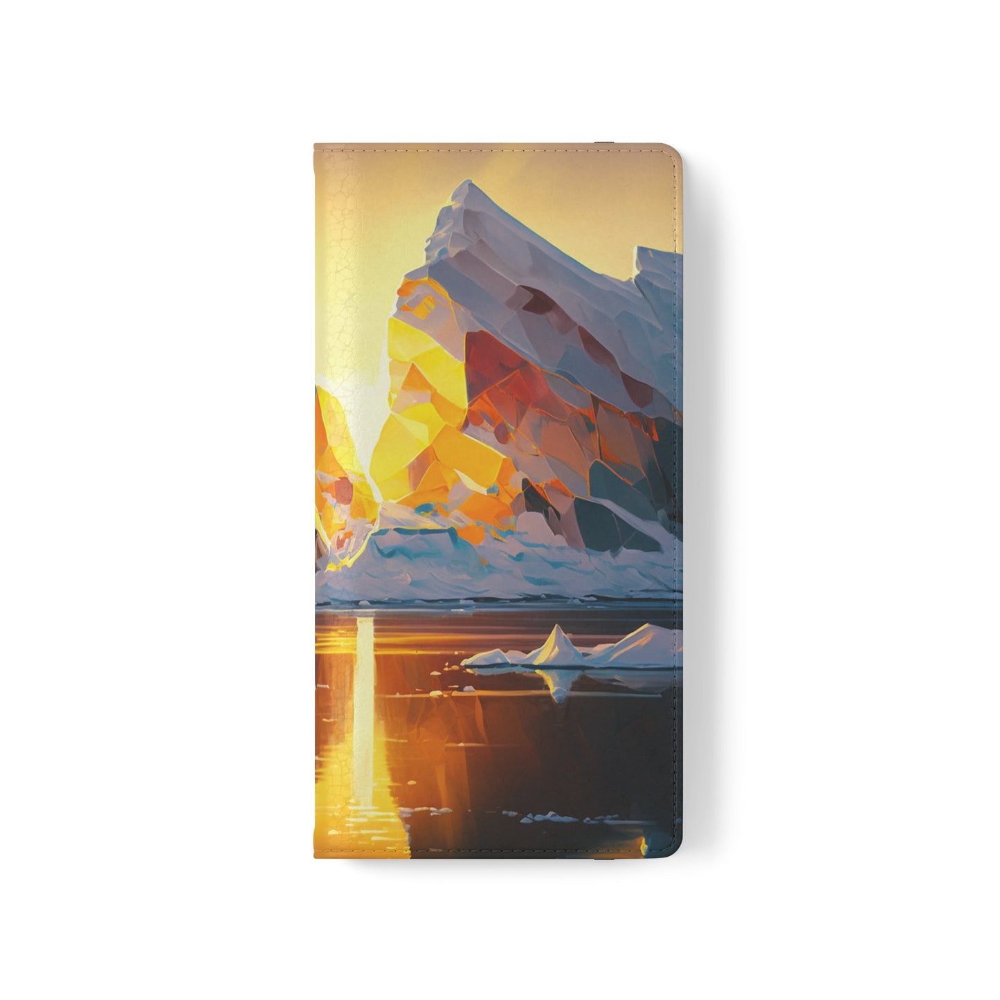 Arctic Landscape and Iceberg at Sunset Flip Phone Case - Capture the Serenity of Nature on Your Device