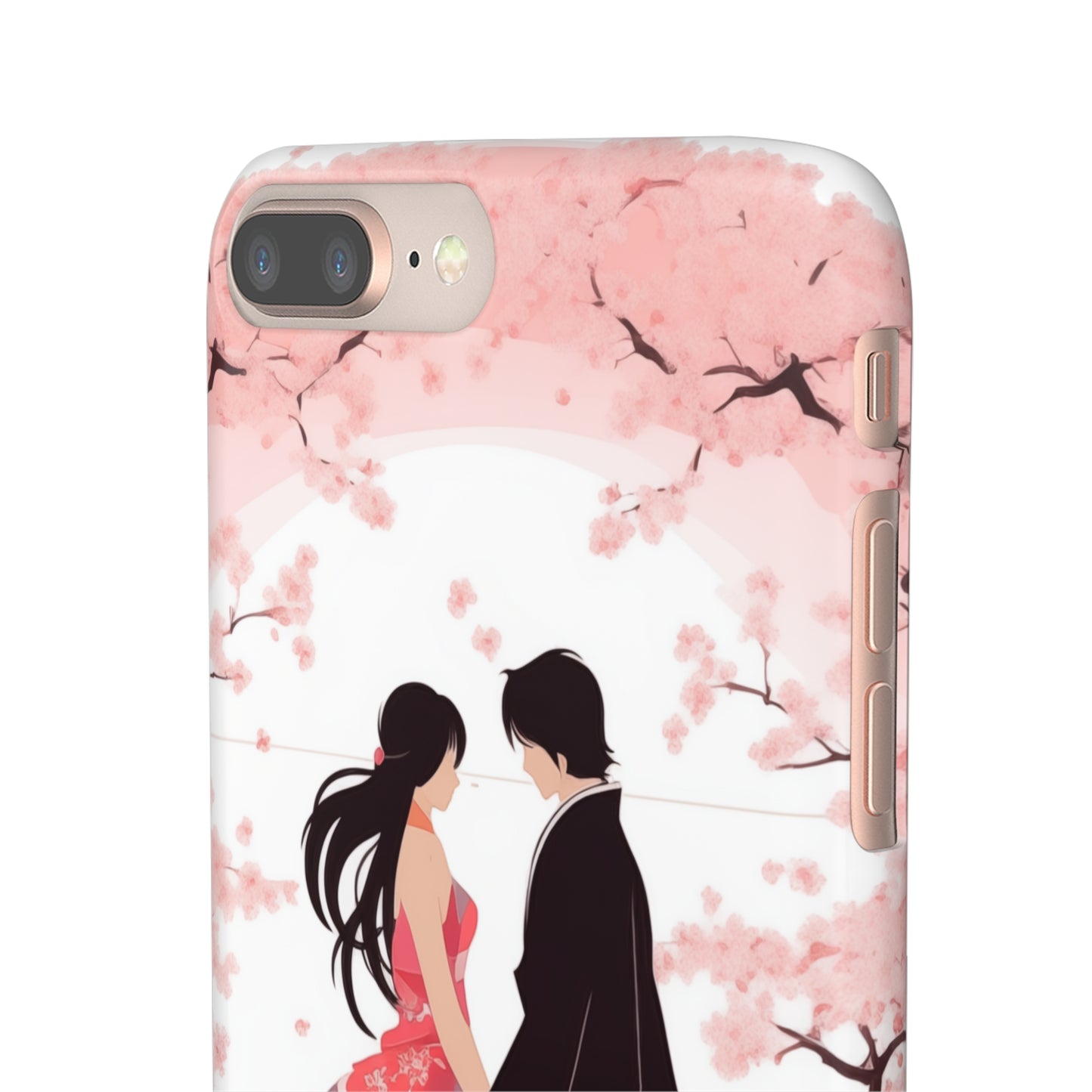 Japanese Blossom Love Premium Phone Case - Valentine's Cherry Tree Design