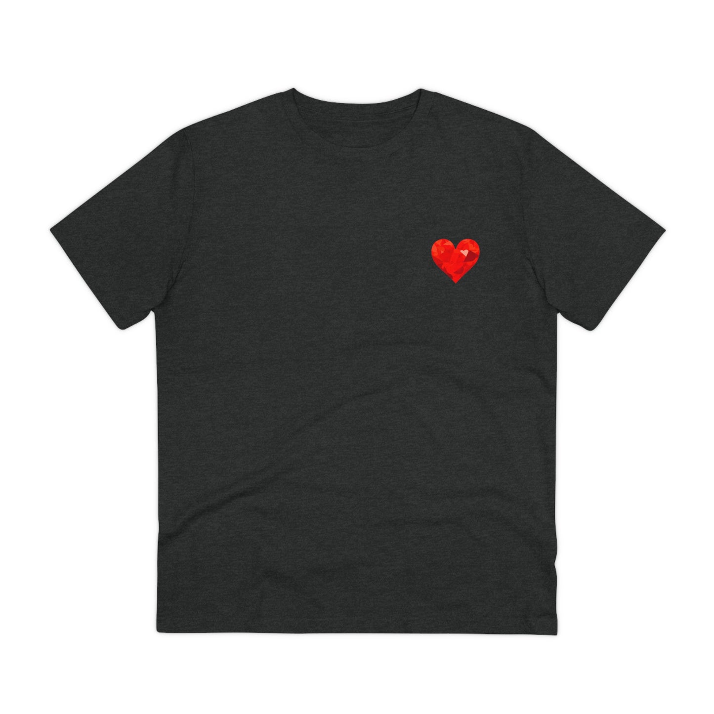 My Lifeline : Eco-Friendly T-Shirt with a Red Heart at the End of the Road