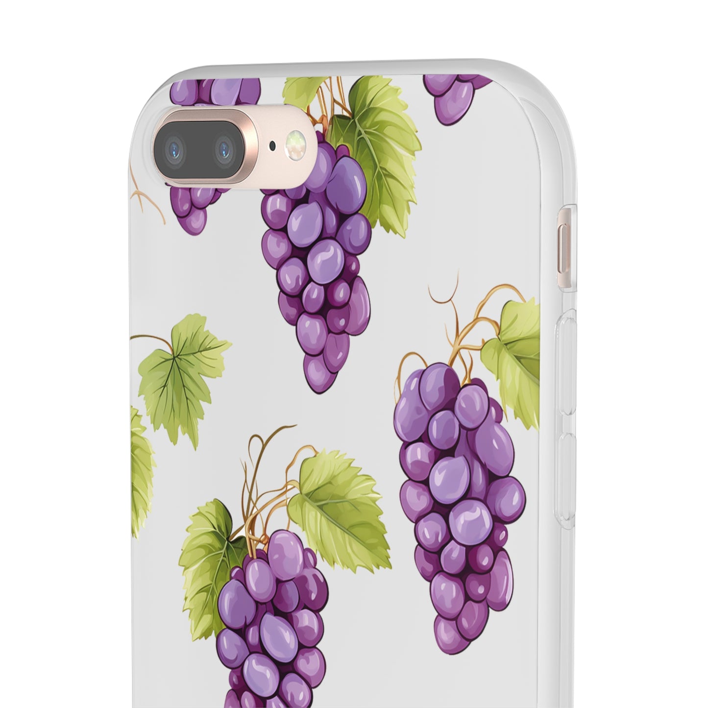 Flexi Grape Delight: Transparent Phone Case