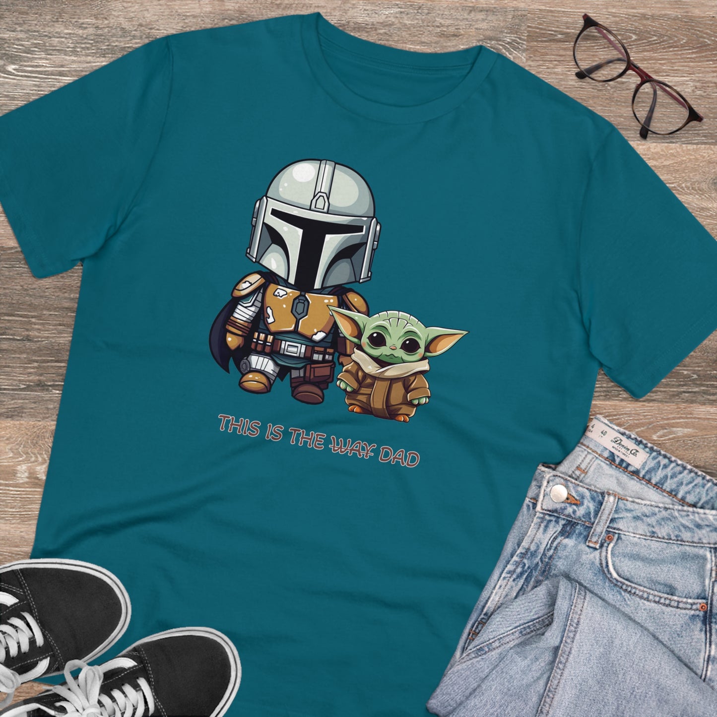 Mandalorian and Baby Yoda T-Shirt - This is the Dad - Celebrate Father's Day in Style and Sustainability - Star Wars