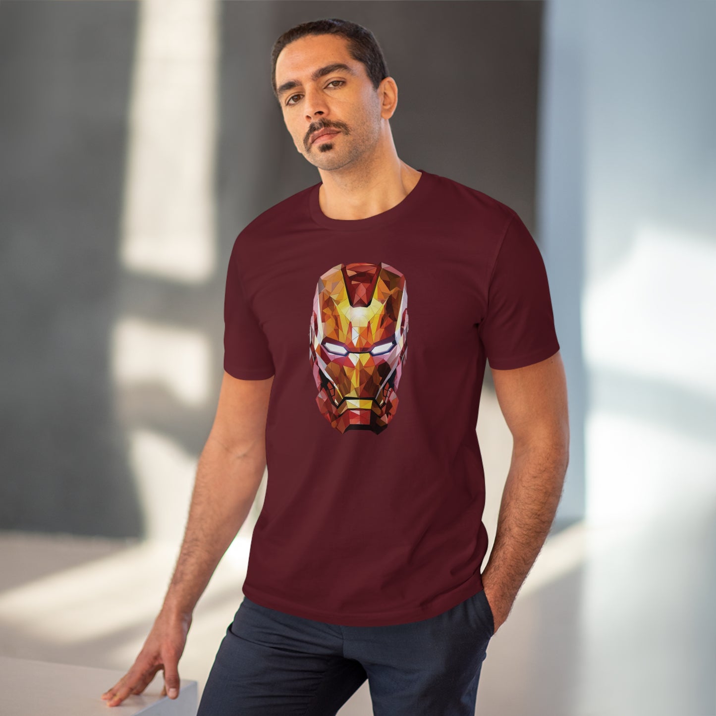 Iron Man Polygonal T-Shirt - Unleash Superhero Style