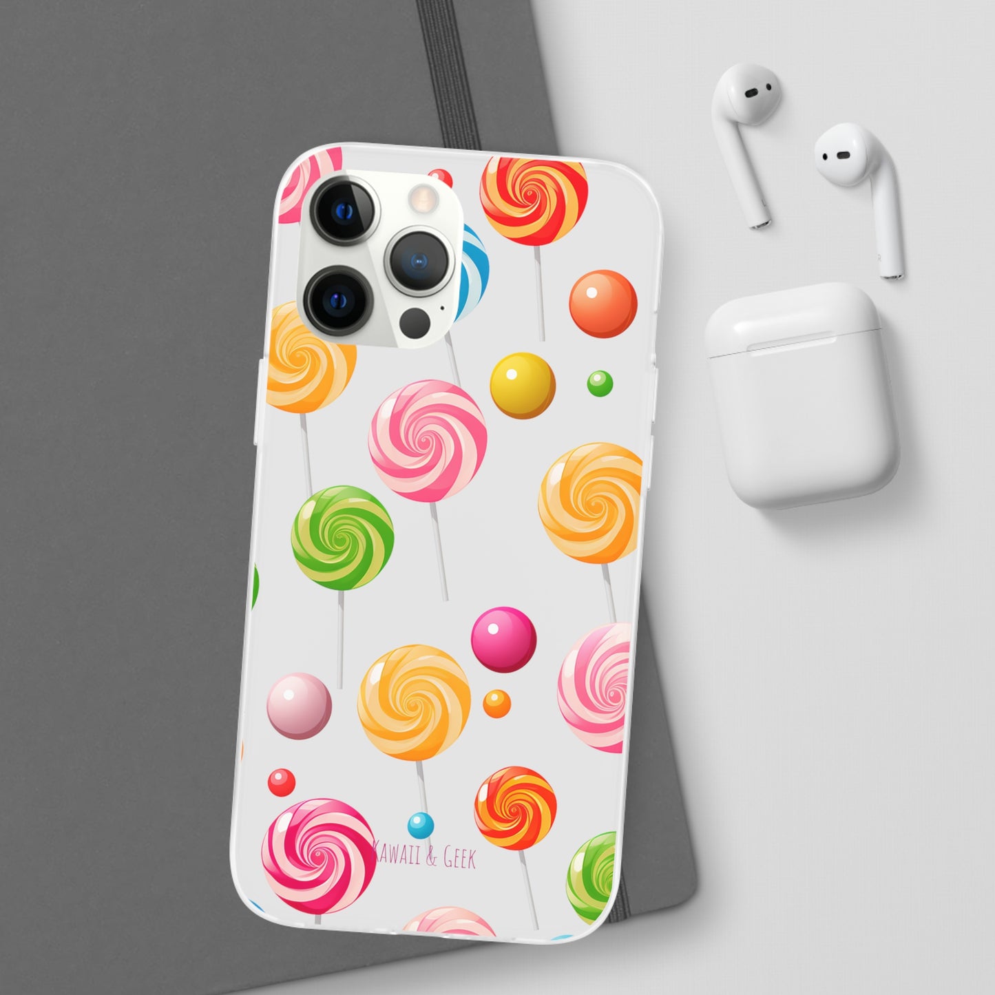 Vibrant Lollypop Array - Flexi Transparent Phone Case