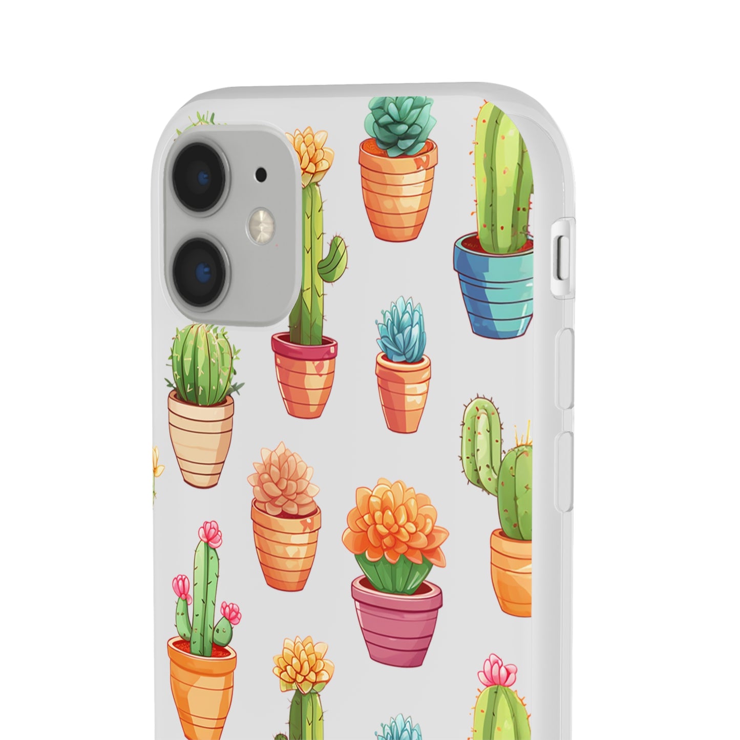 Charming Cactus Flexi and semi Transparent Phone Case